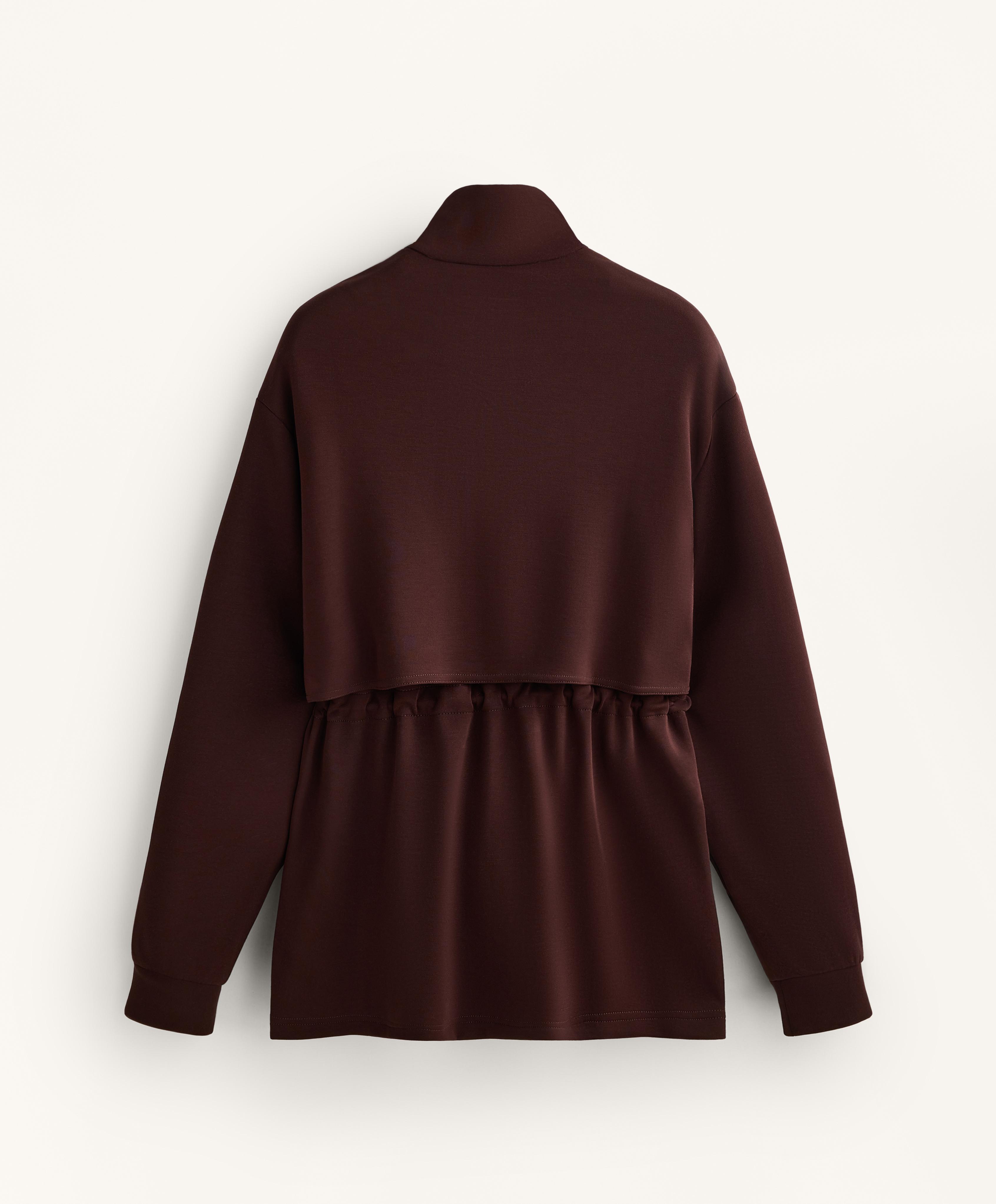 Chaqueta larga bolsillos con modal tacto suave Chaqueta larga bolsillos con modal tacto suave
