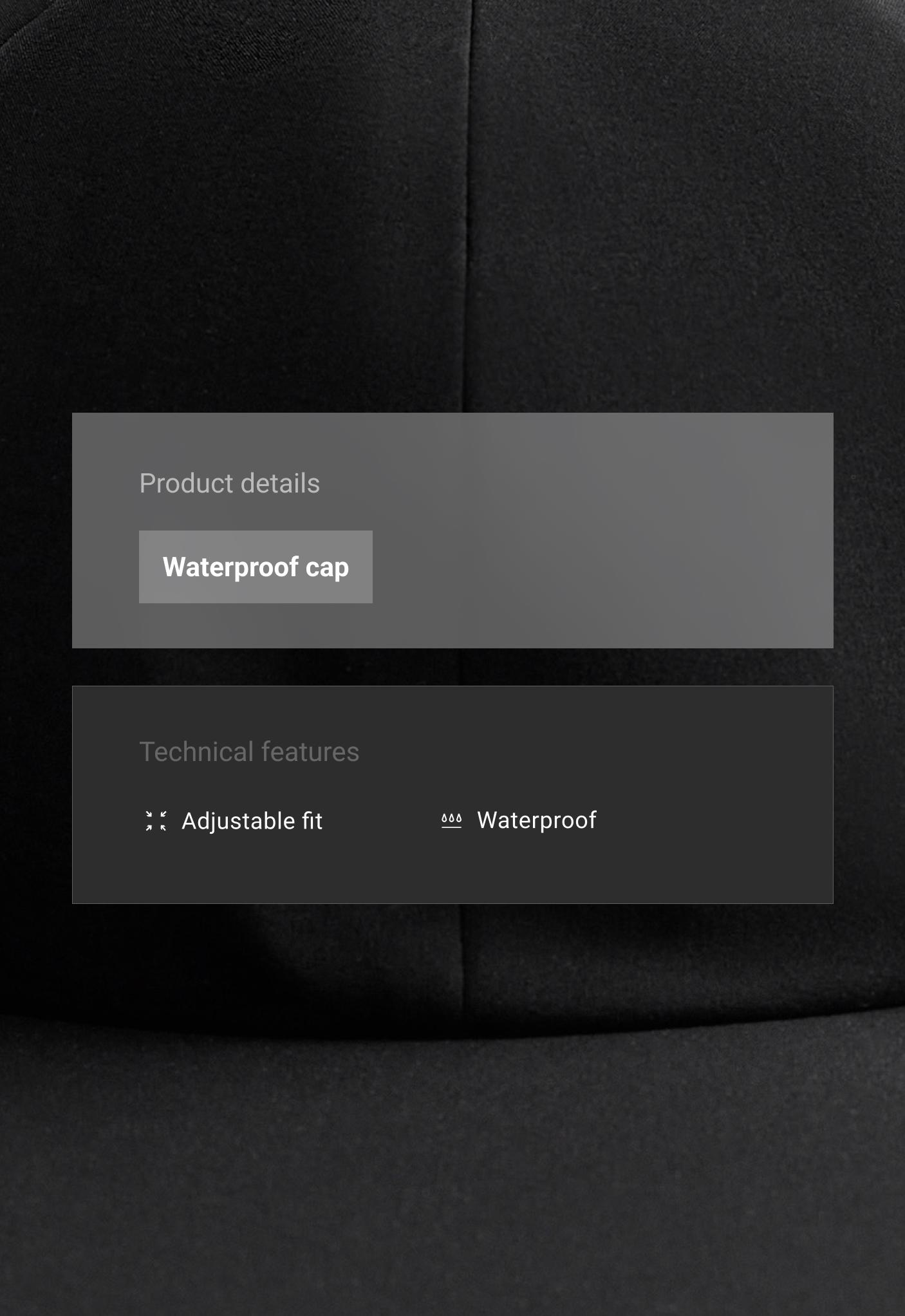 Waterproof cap Waterproof cap