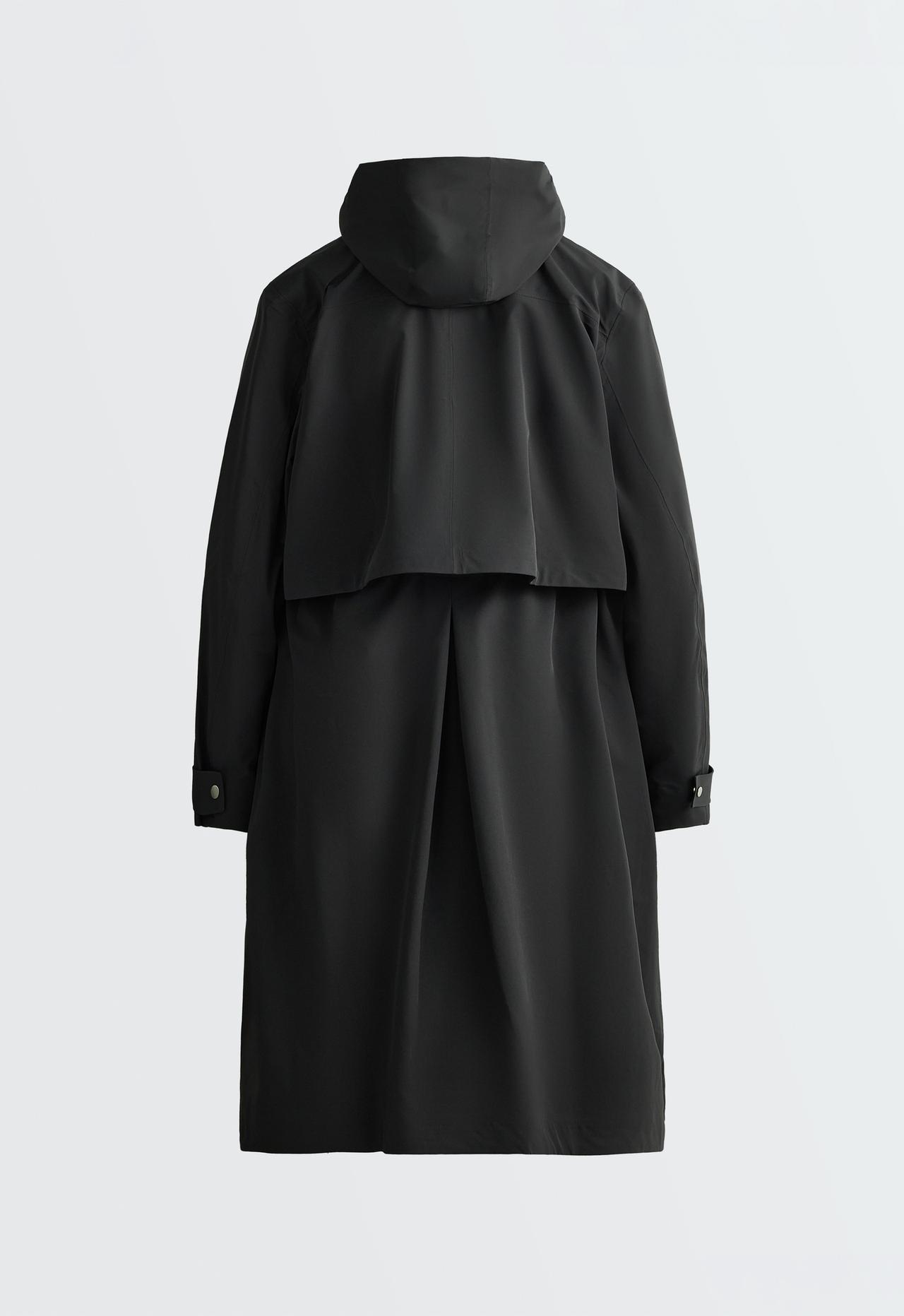 Extra lightweight long 10k waterproof jacket — BLACK