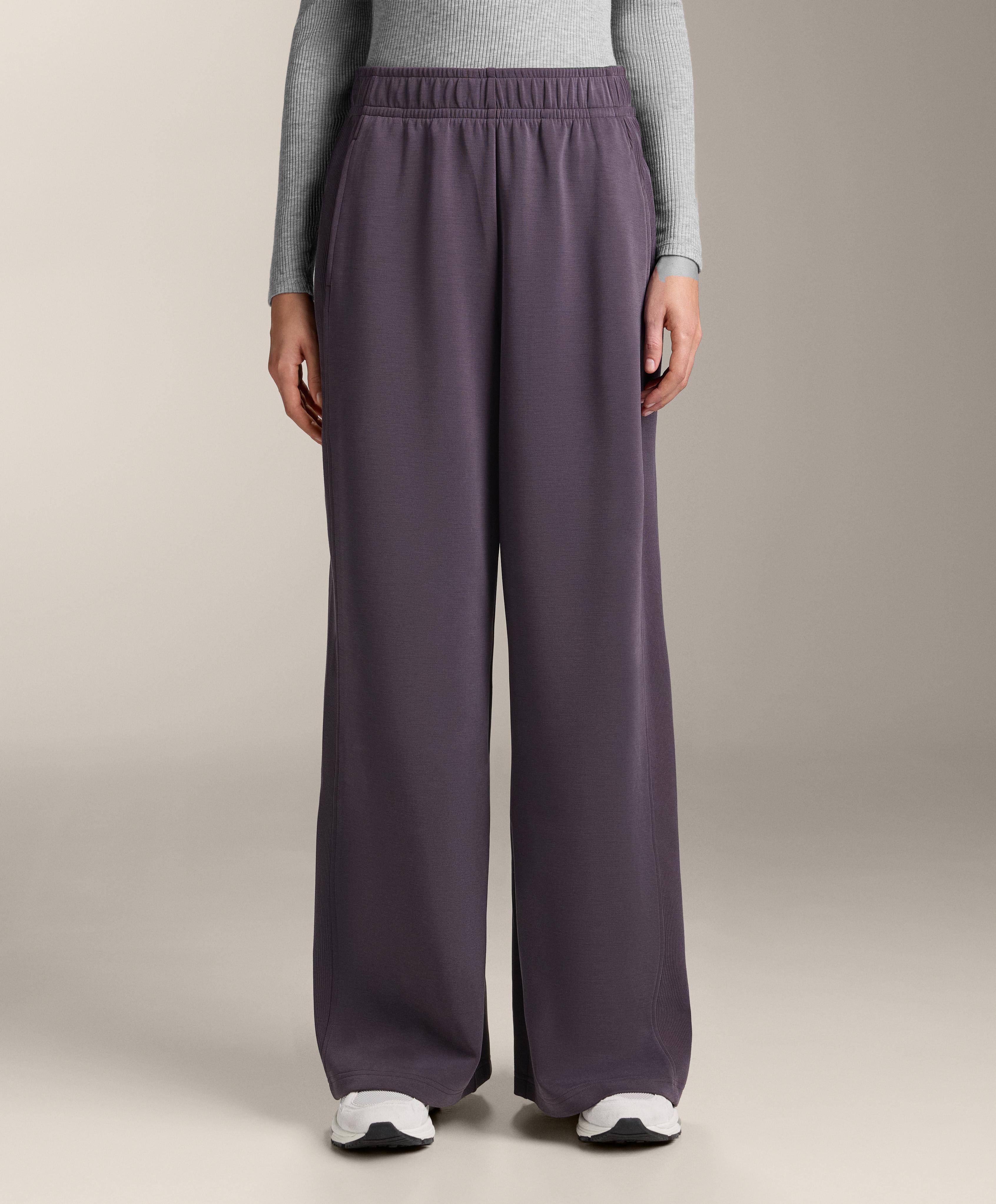 Rechte broek van ribstof met brushed modal Rechte broek van ribstof met brushed modal