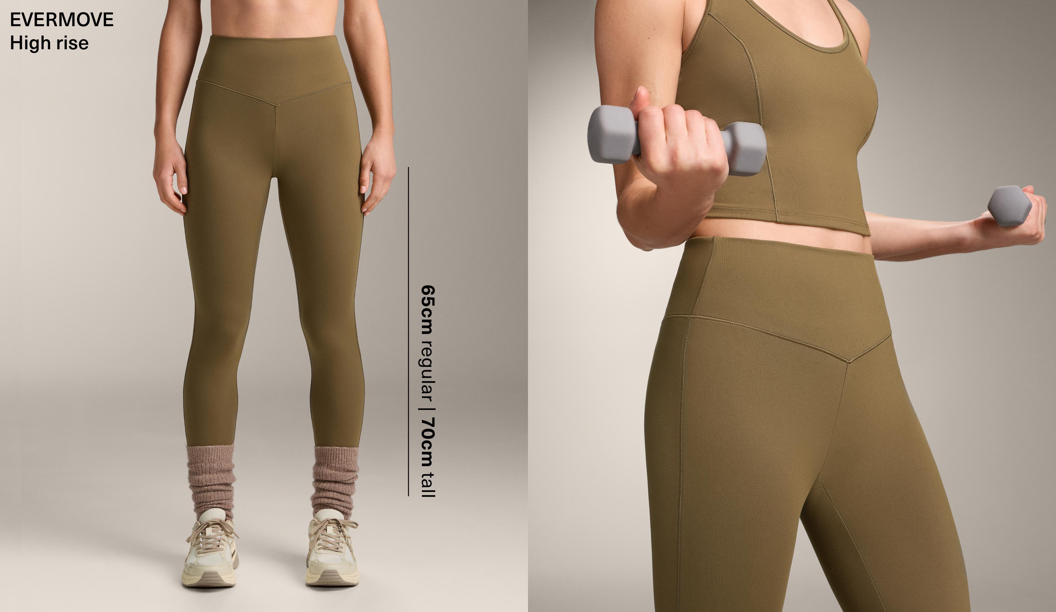 Evermove high-rise ankle-length leggings — OLIVE GREEN