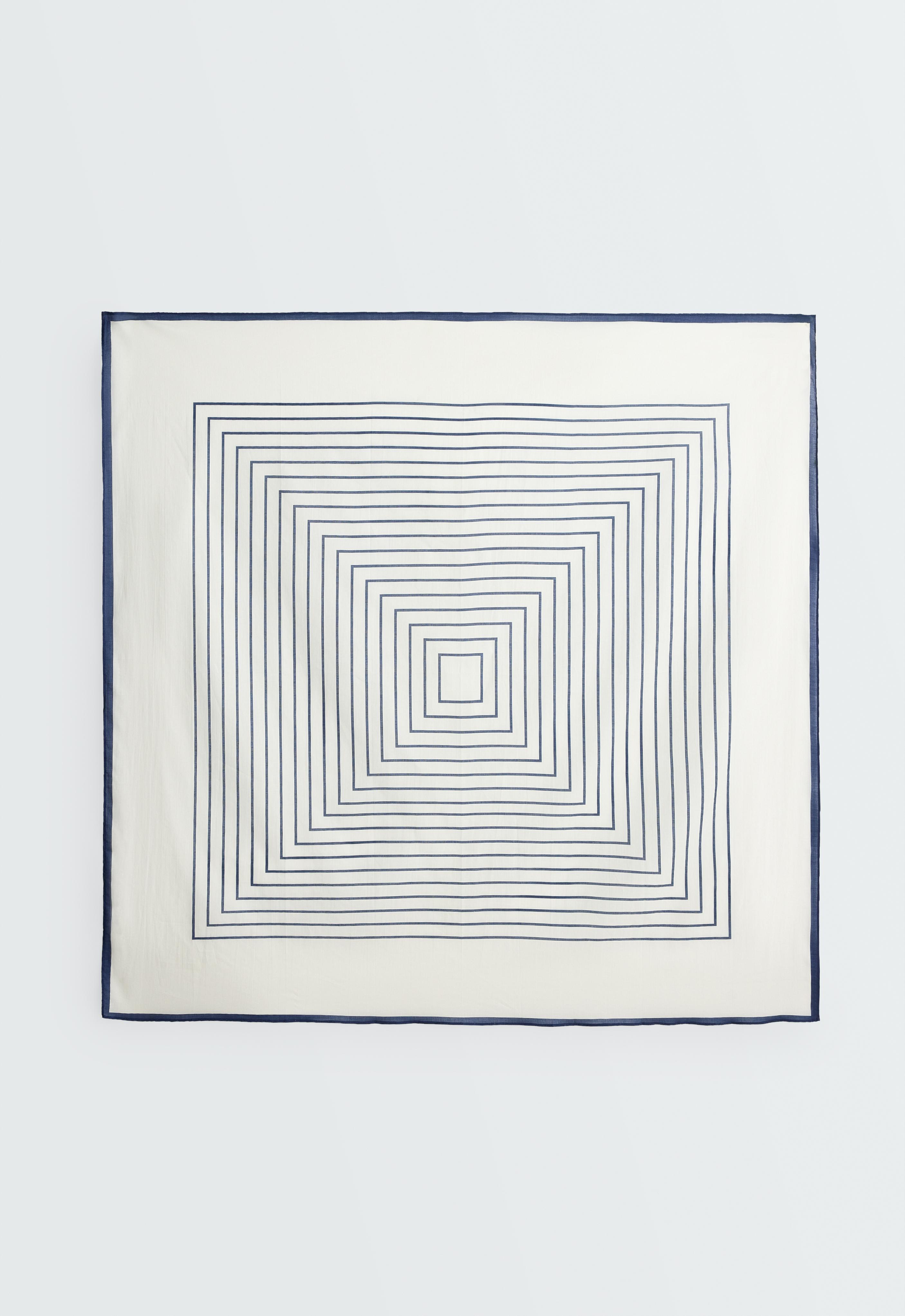 100% cotton stripe scarf — NAVY BLUE