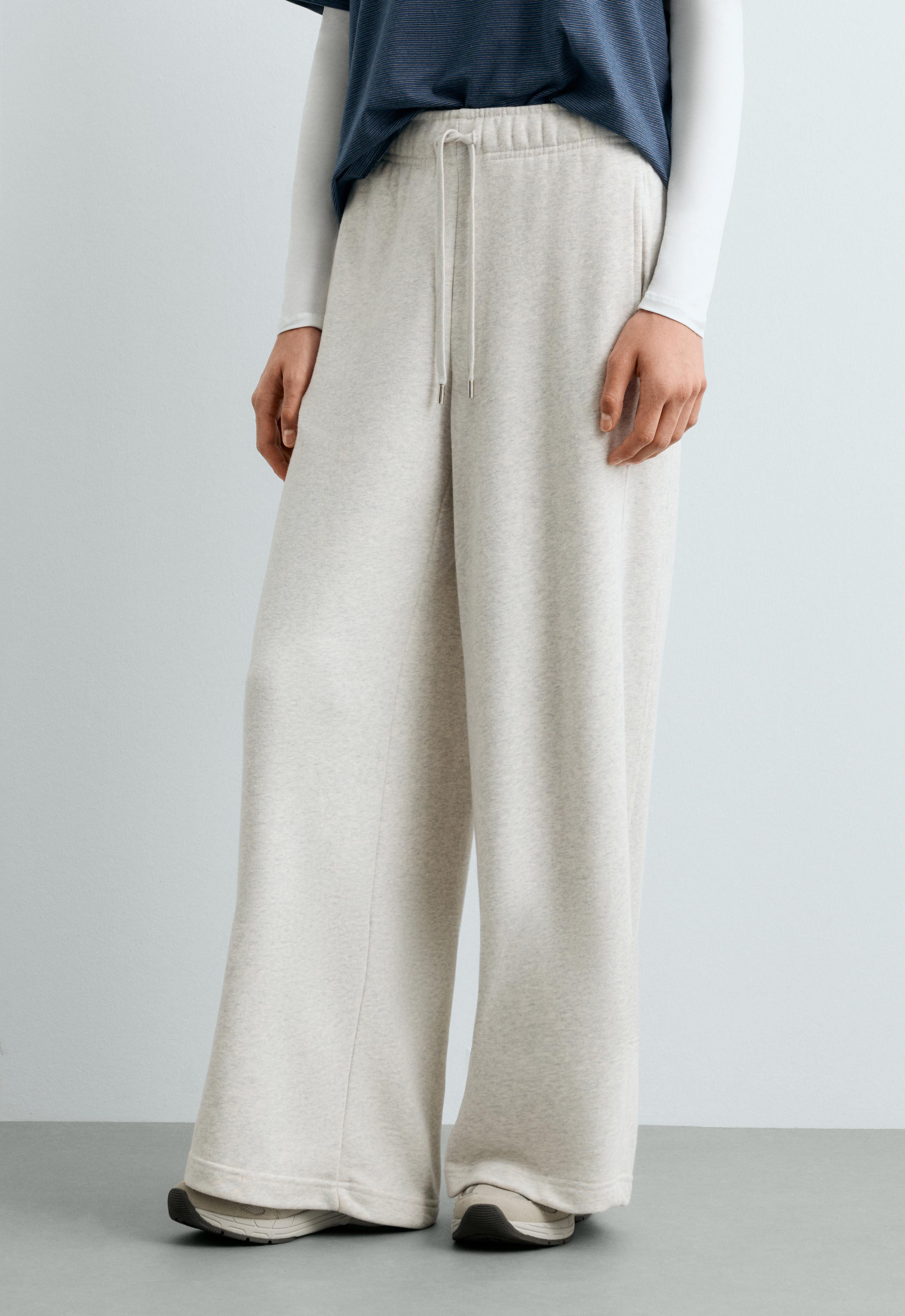 Heathered cotton straight-leg trousers Heathered cotton straight-leg trousers
