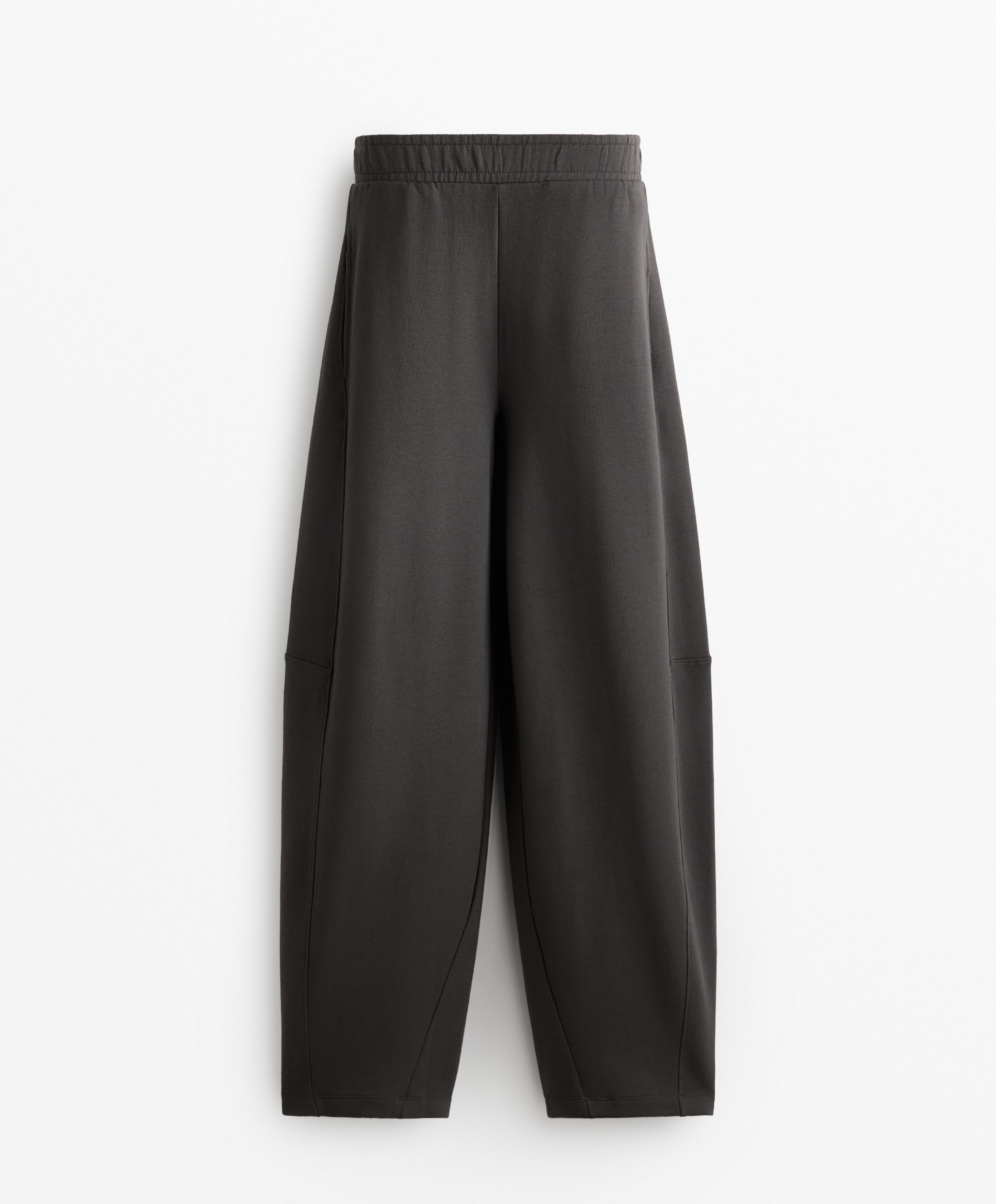 Wide straight-leg trousers with cotton and modal