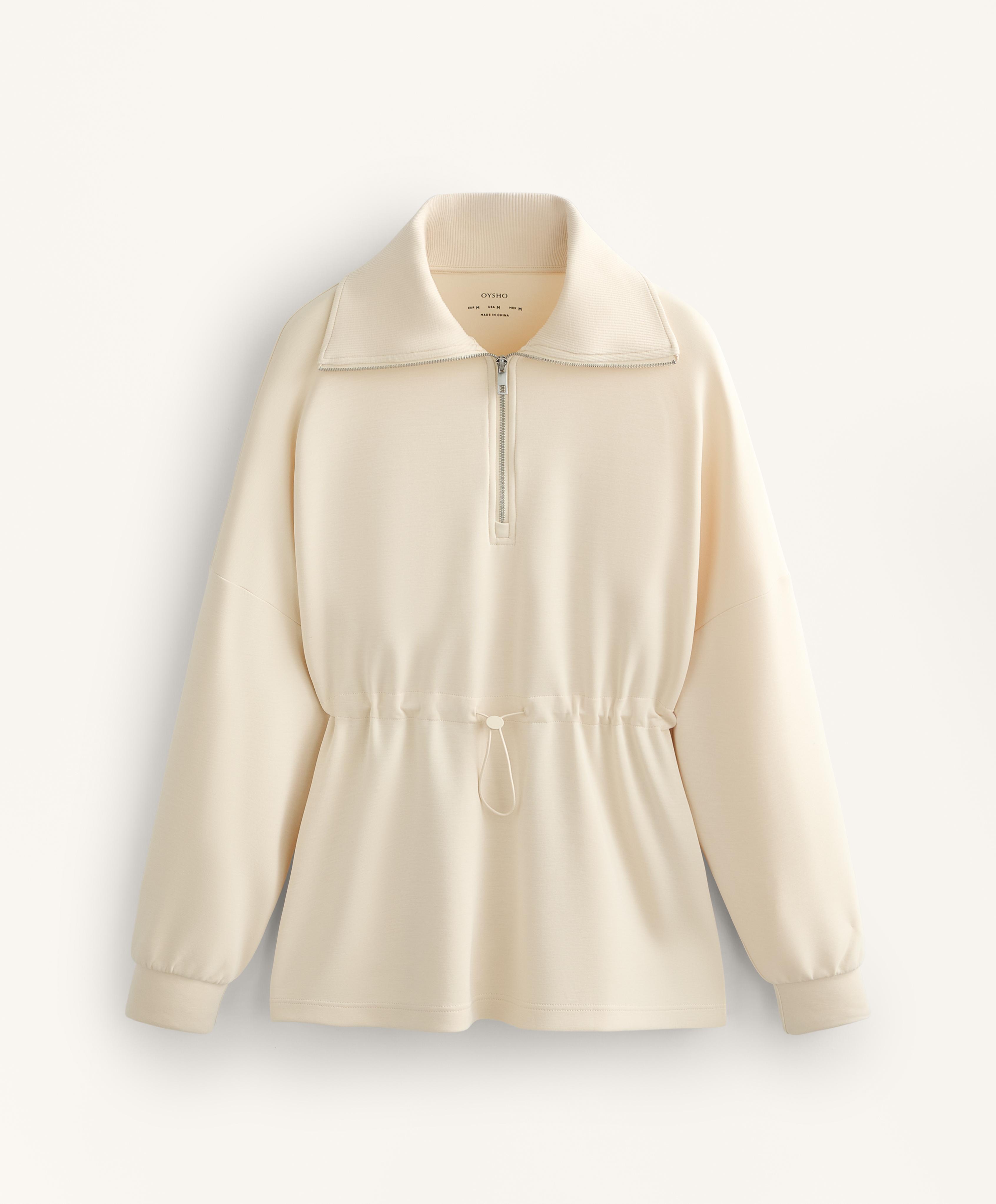 Half-zip sweatshirt with soft-touch modal | OYSHO Türkiye | Sale