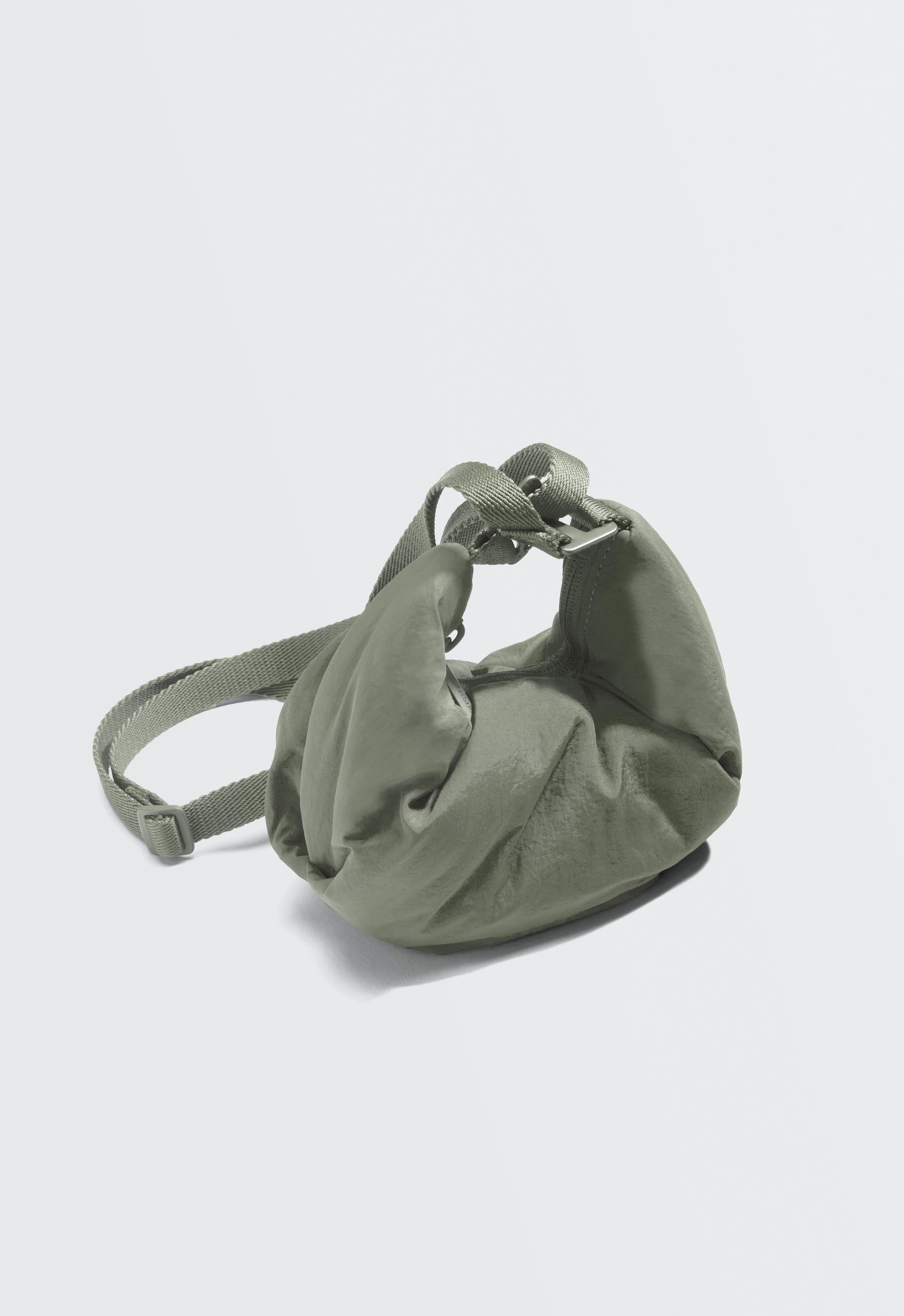 Mini quilted crossbody bag — KHAKI