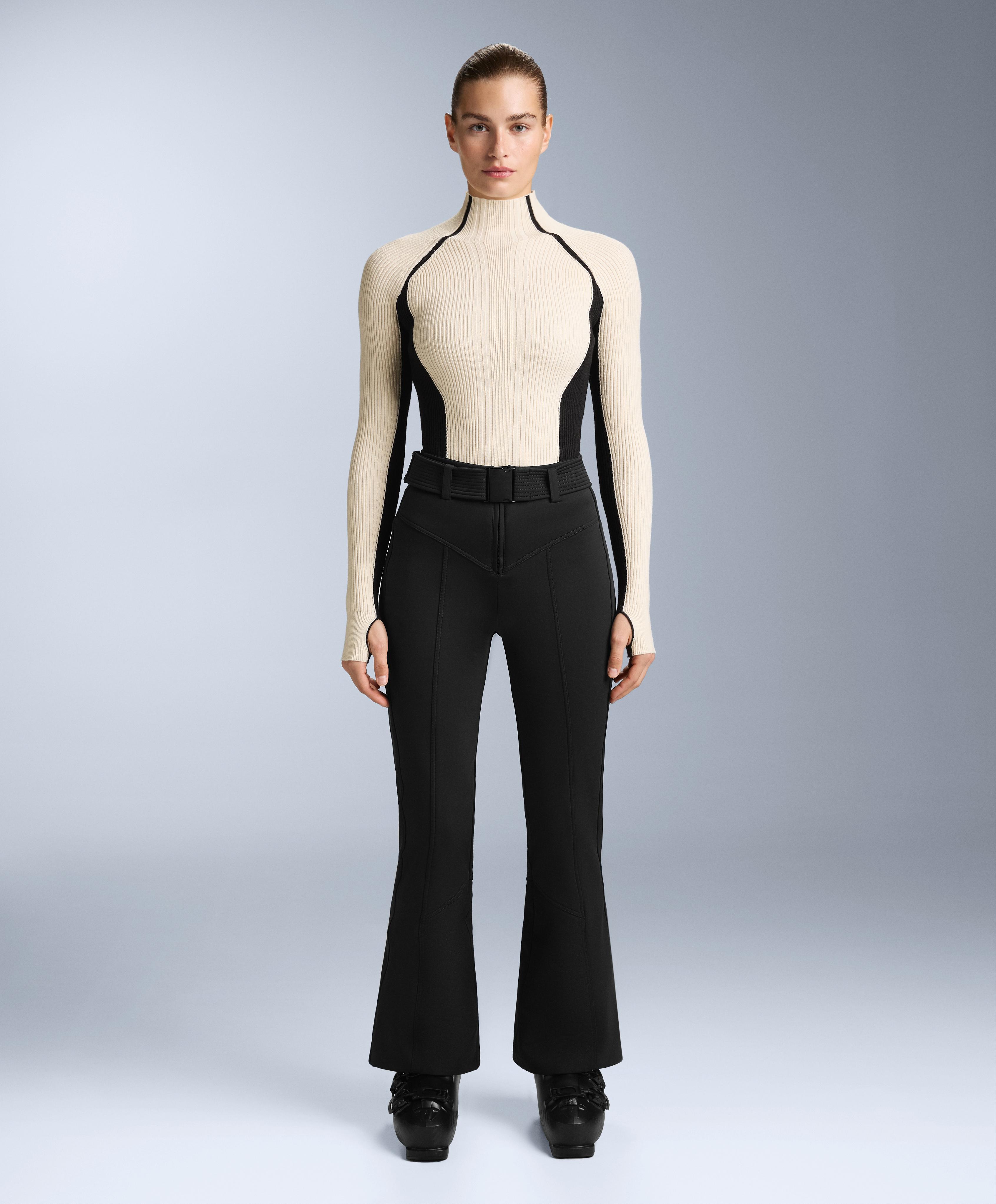 Contrast rib knit base layer T-shirt - Sale