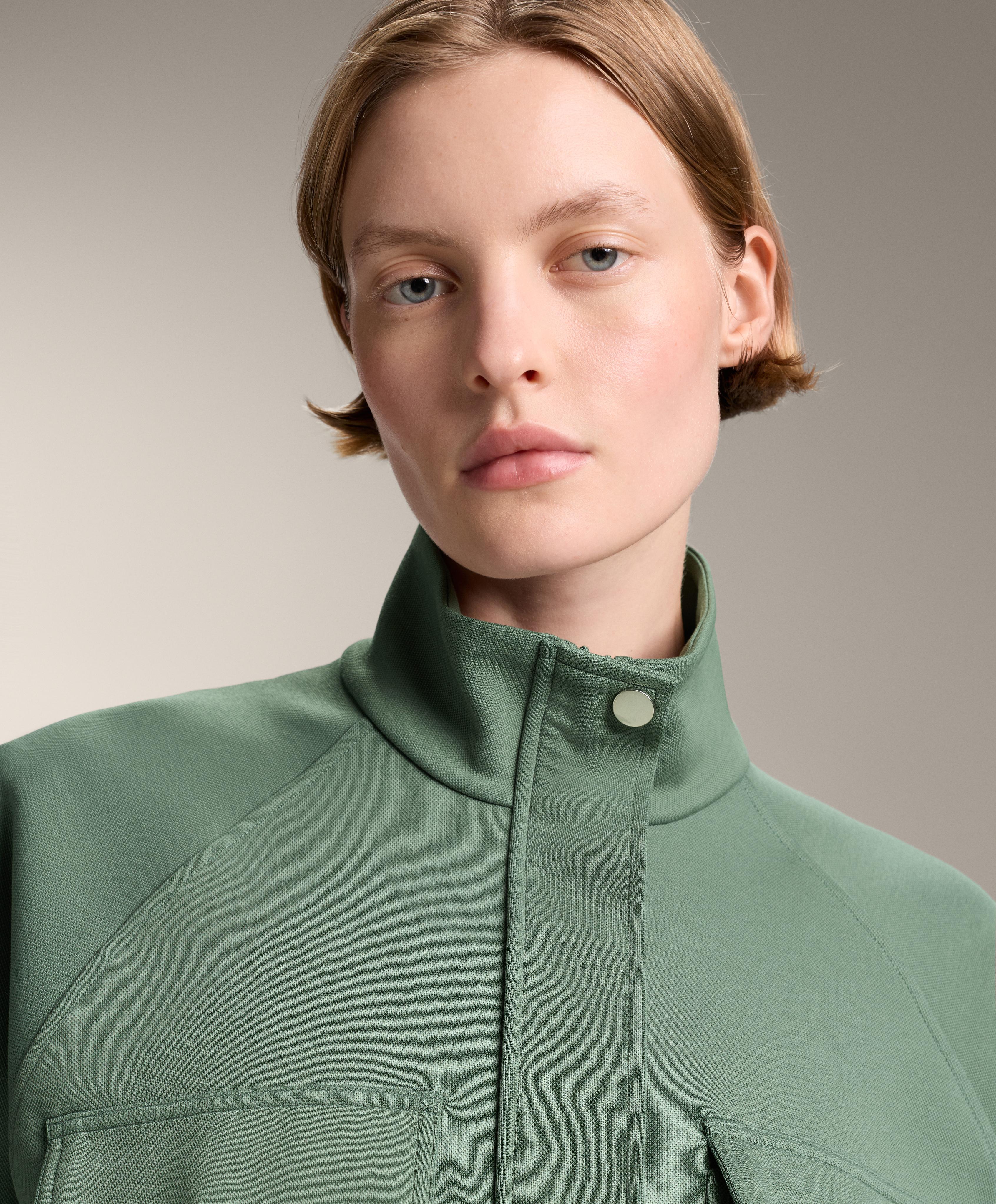 ~40's cotton piqué jacket 40's] French Vintage Gray Cotton Pique Hunting Jacket