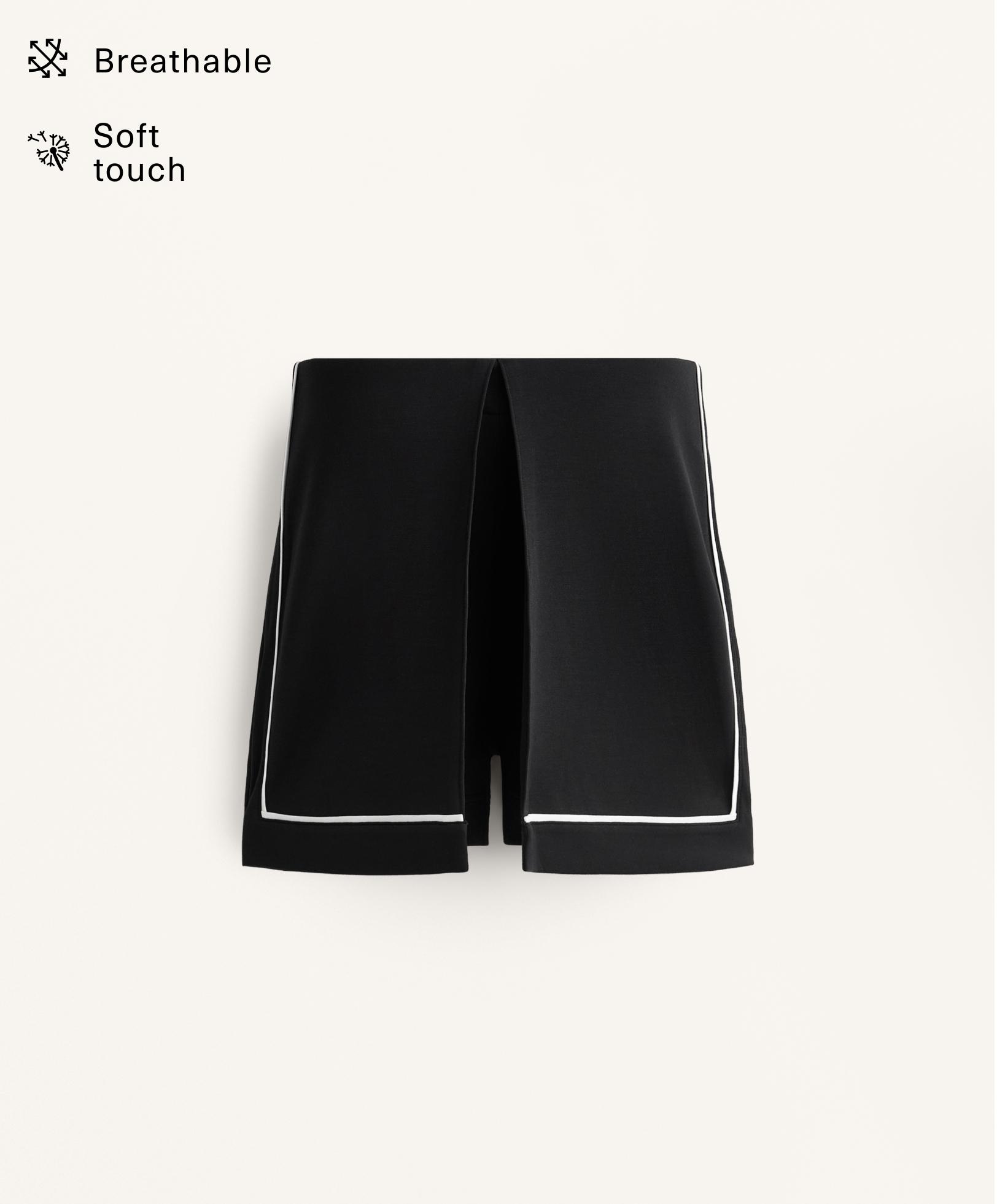 Piping culottes with soft-touch modal - Sale