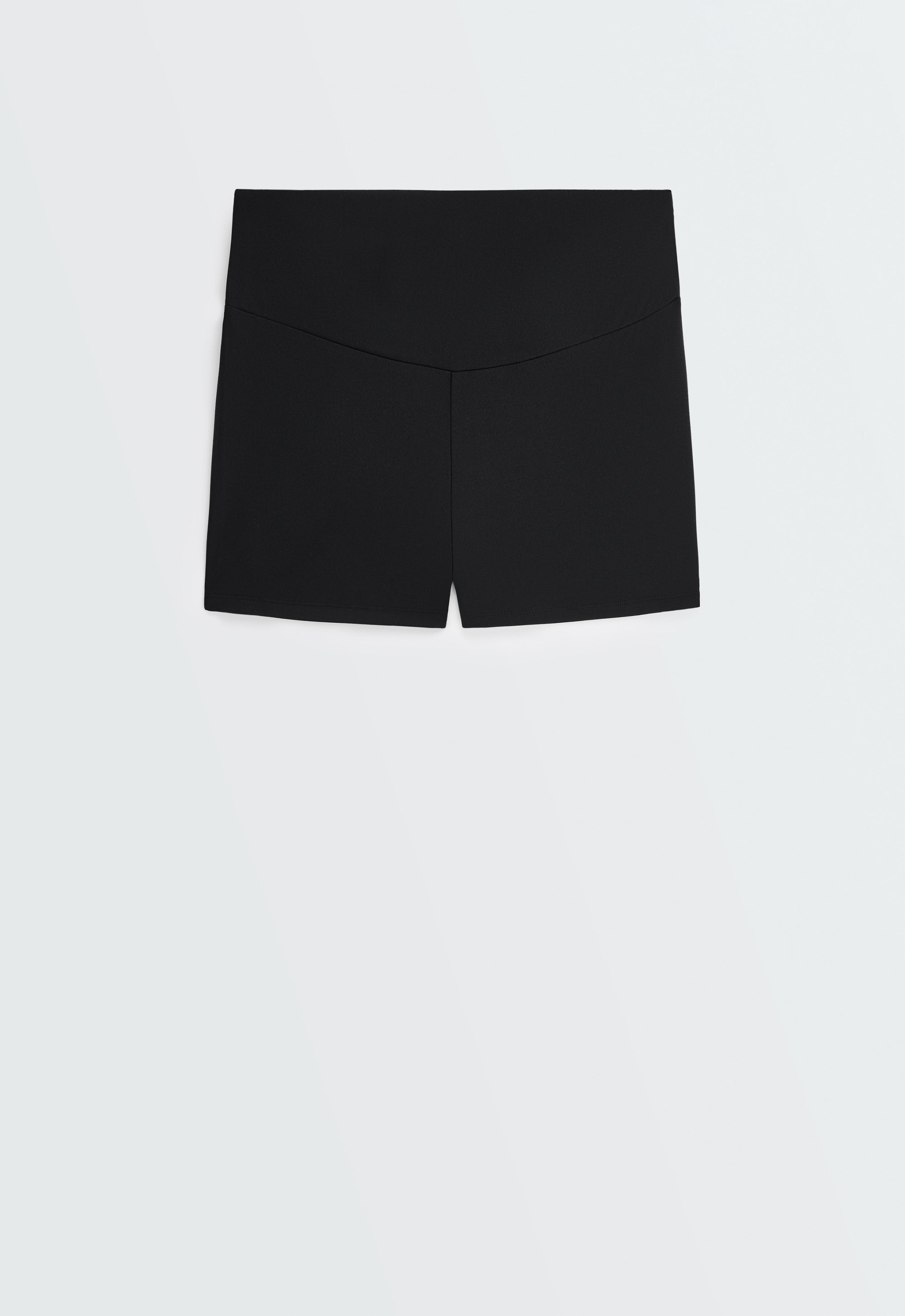 Comfortlux high-rise 5cm hot pants — BLACK
