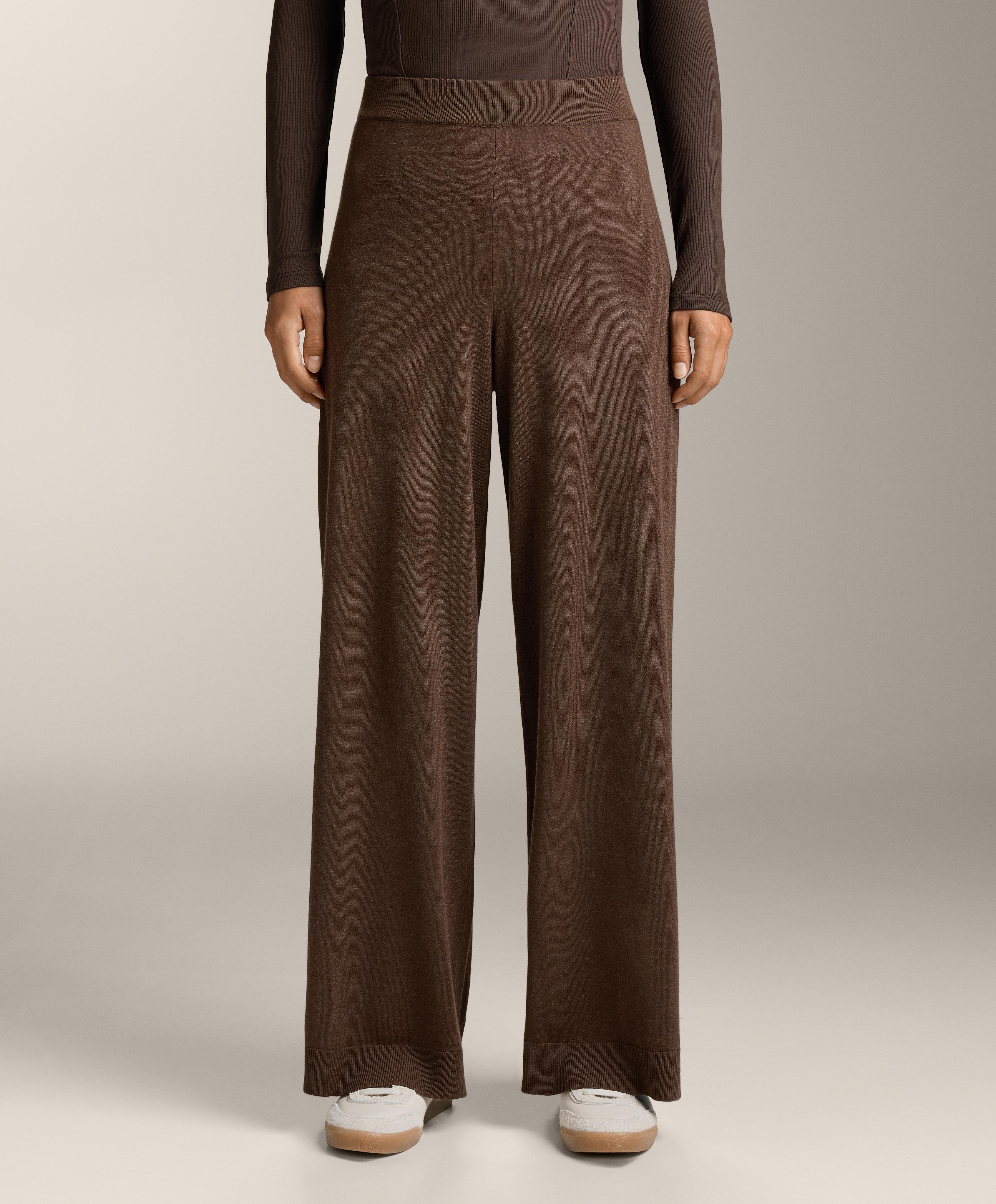10% cashmere straight knit trousers