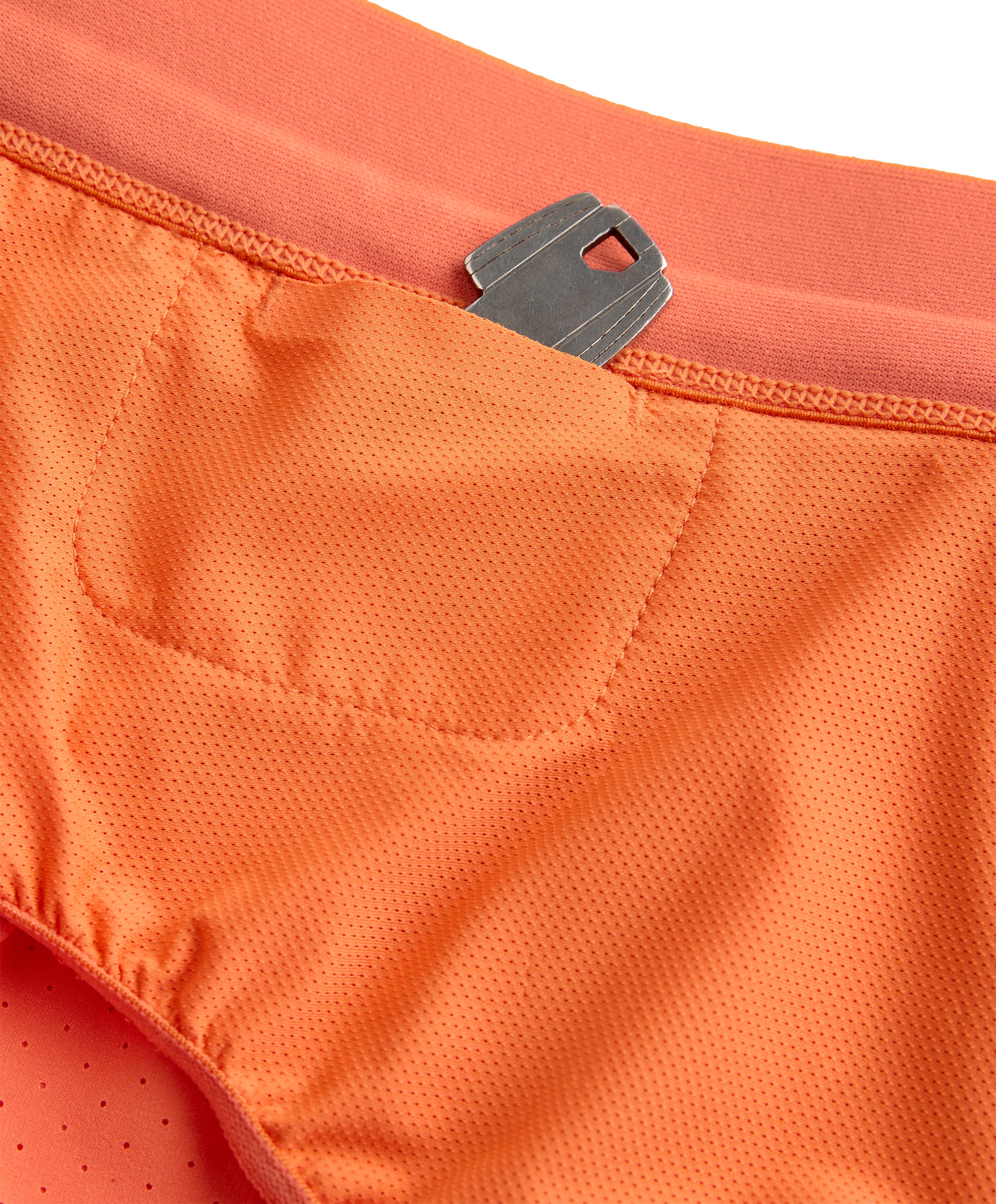 Mid-rise 7cm technical shorts — WASHED ORANGE