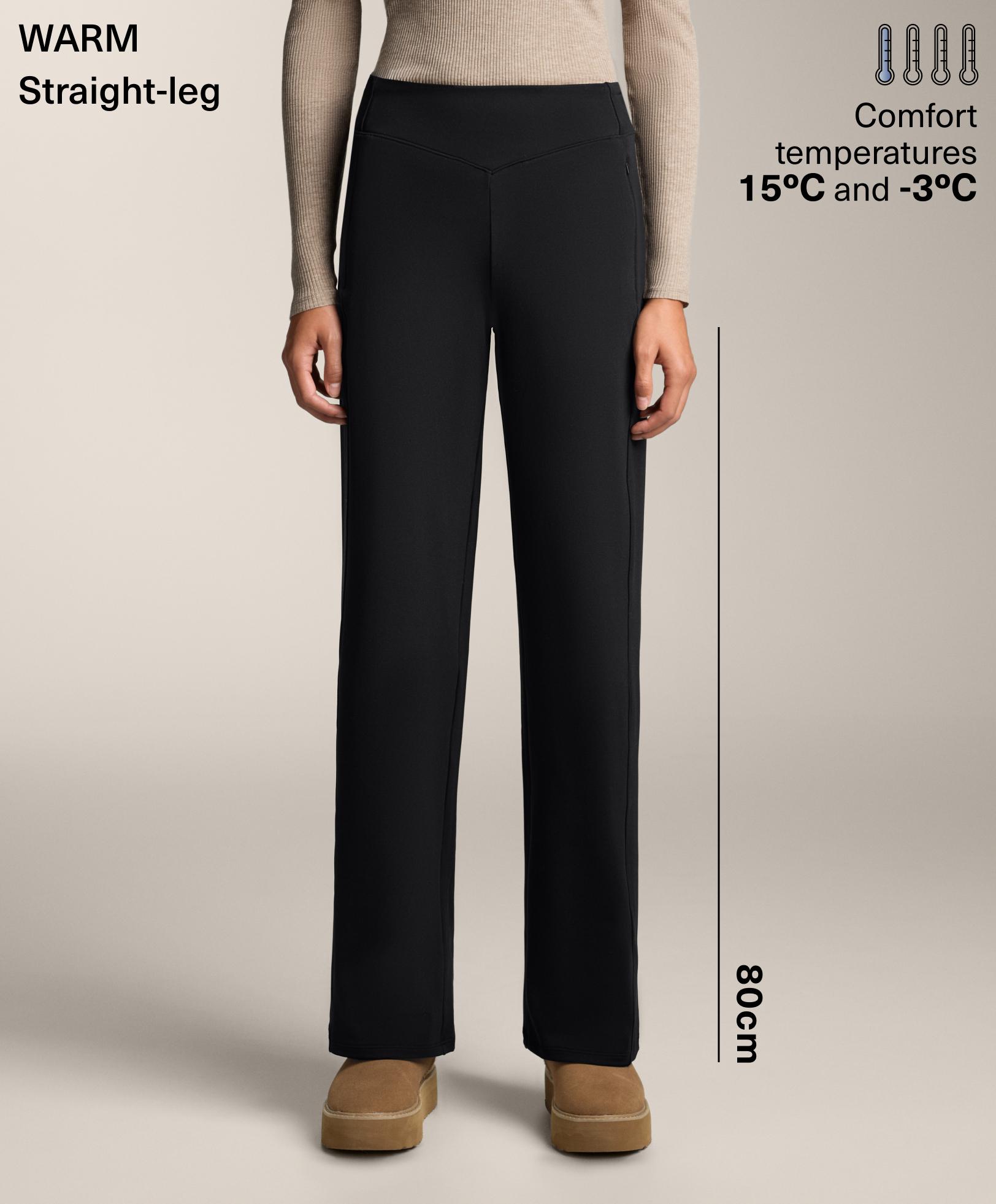 High-rise warm straight-leg trousers High-rise warm straight-leg trousers
