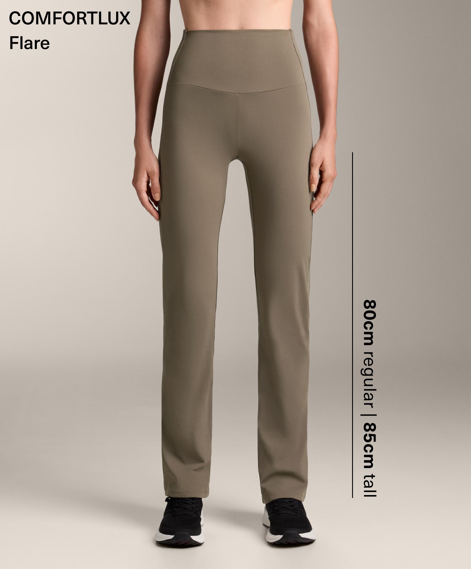 بنطلون فلير بسرج عالٍ Comfortlux مضلع بنطلون فلير بسرج عالٍ Comfortlux مضلع