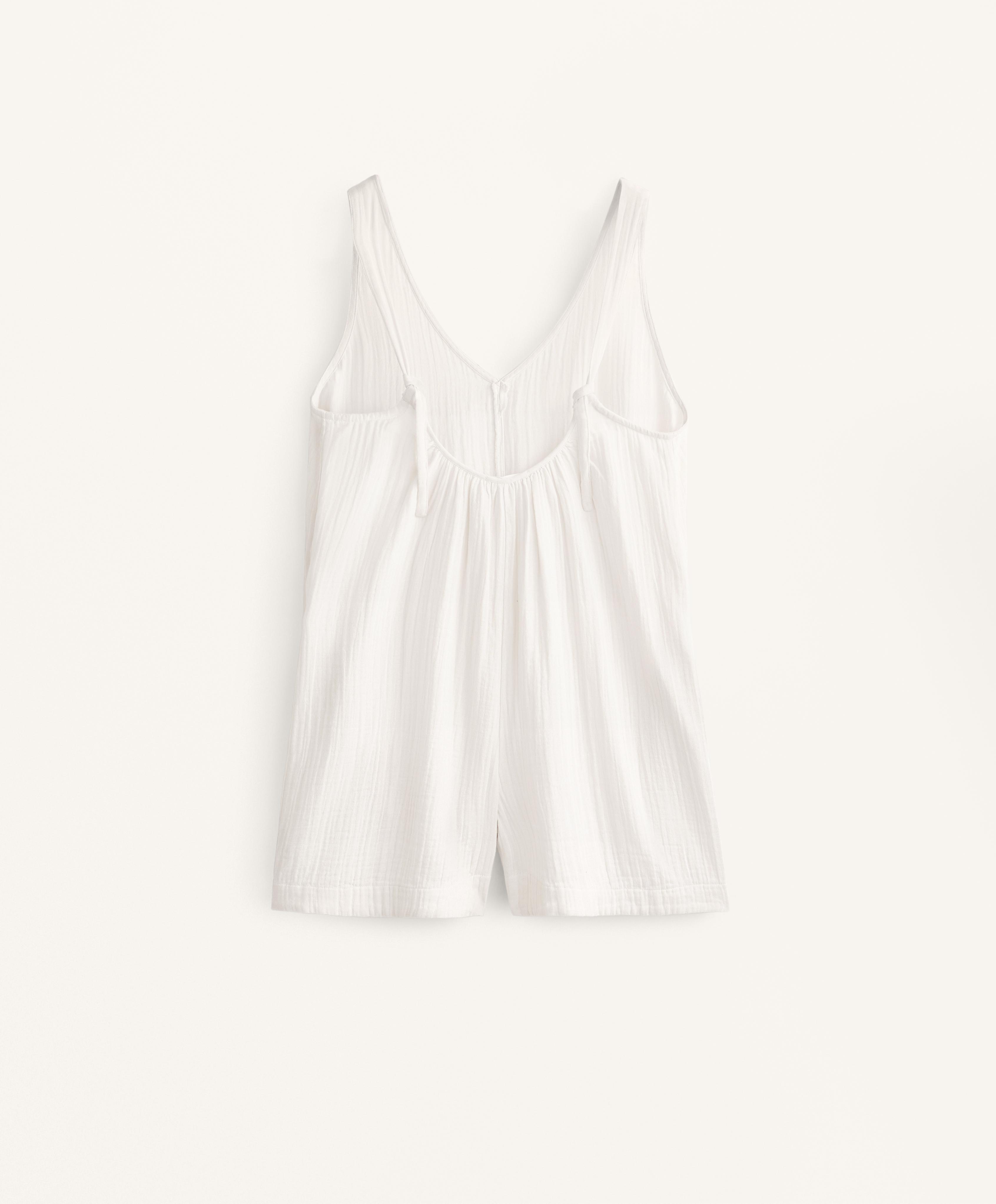 Short 100% cotton playsuit