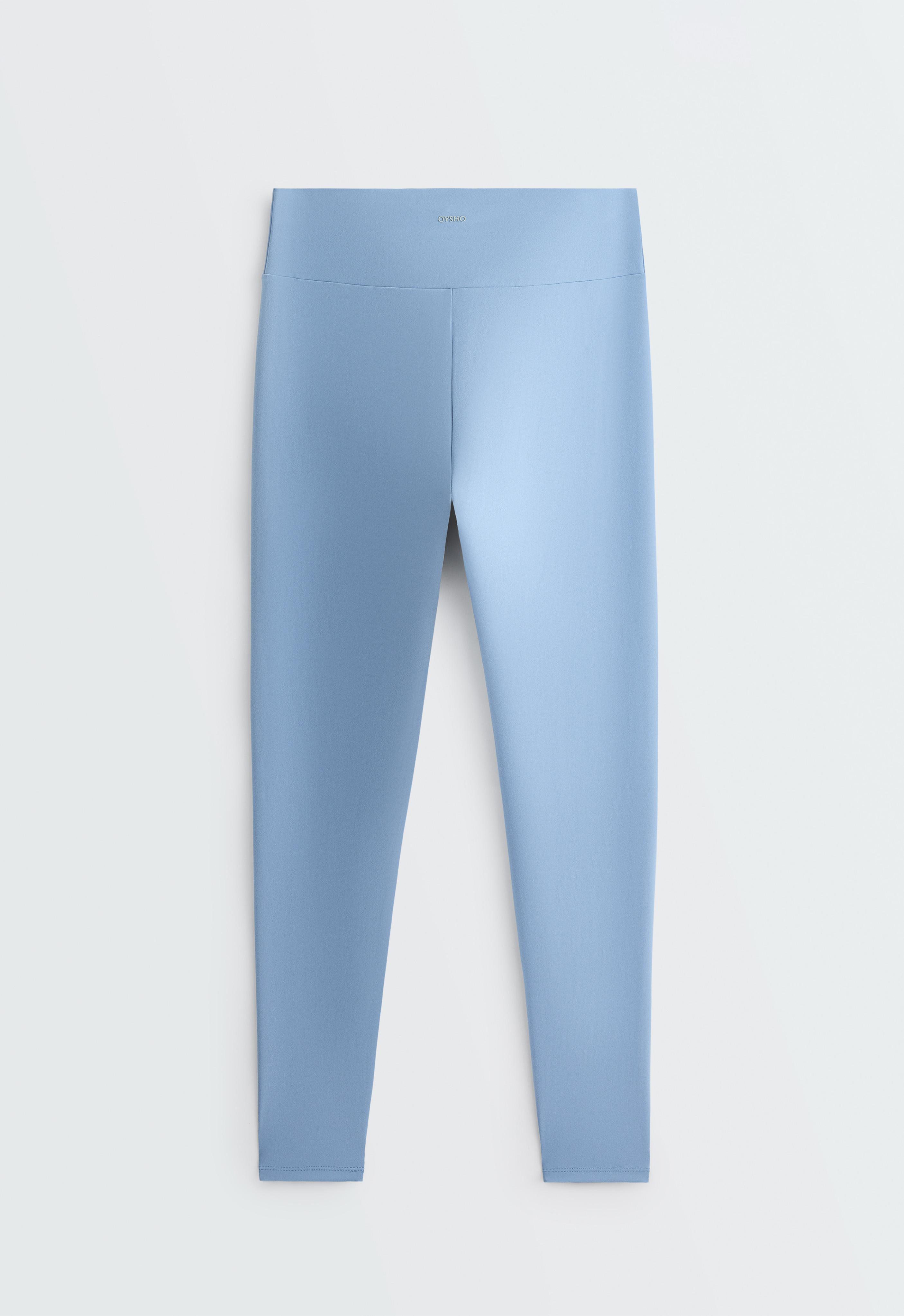 Comfortlux high-waisted ankle-length leggings — BLUE