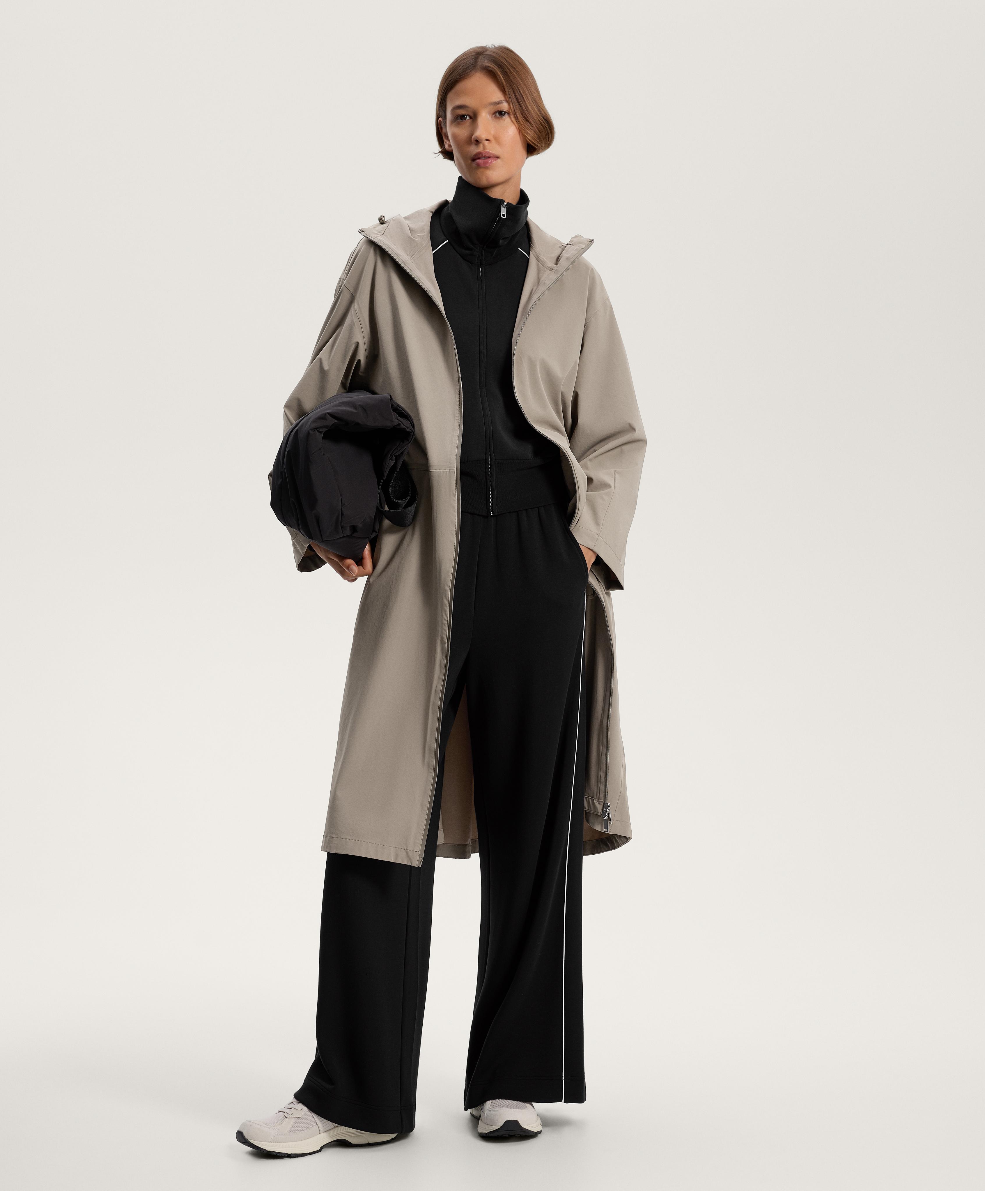 Side appliqué wide straight-leg trousers with modal Side appliqué wide straight-leg trousers with modal