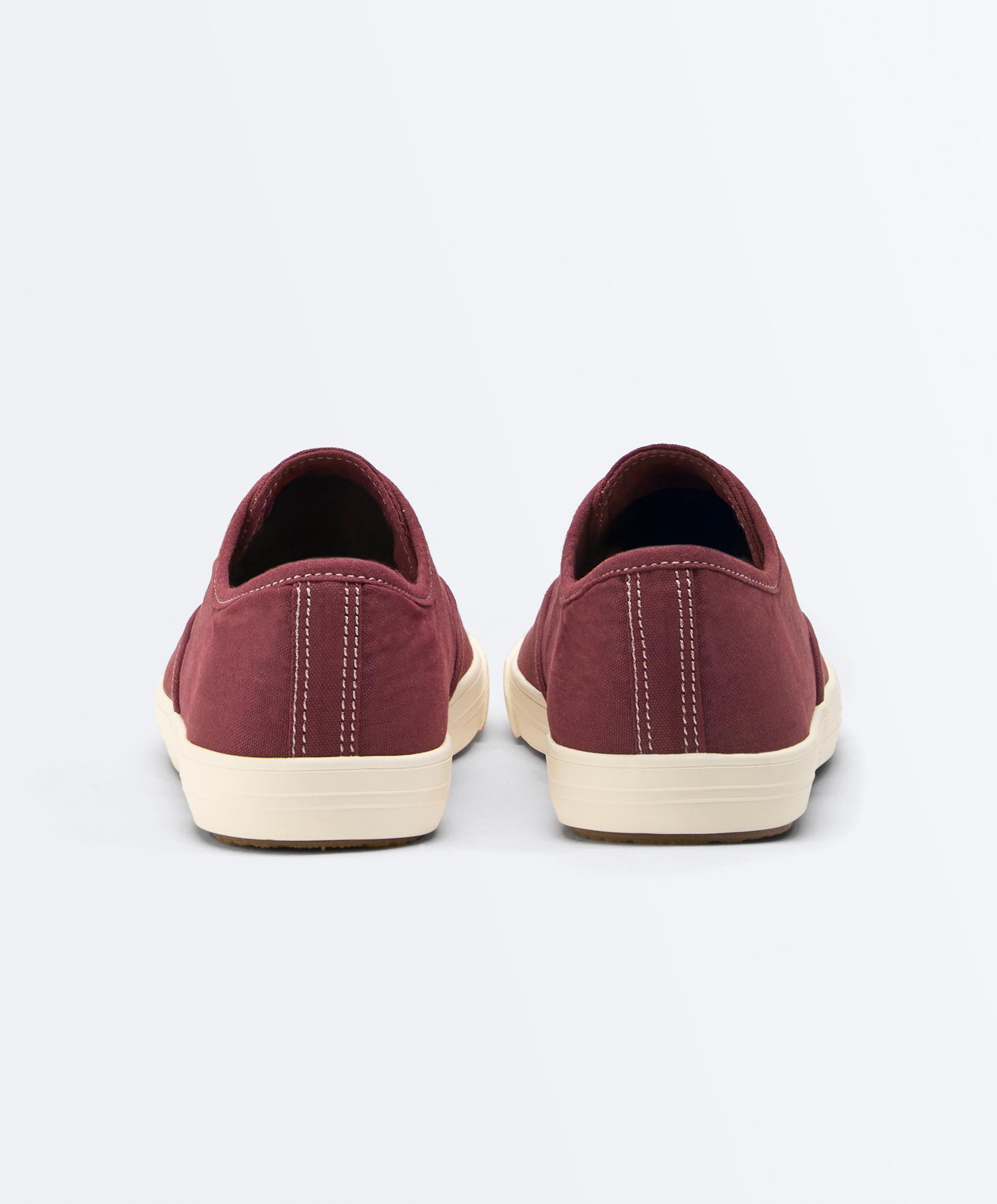 Canvas trainers — BURGUNDY