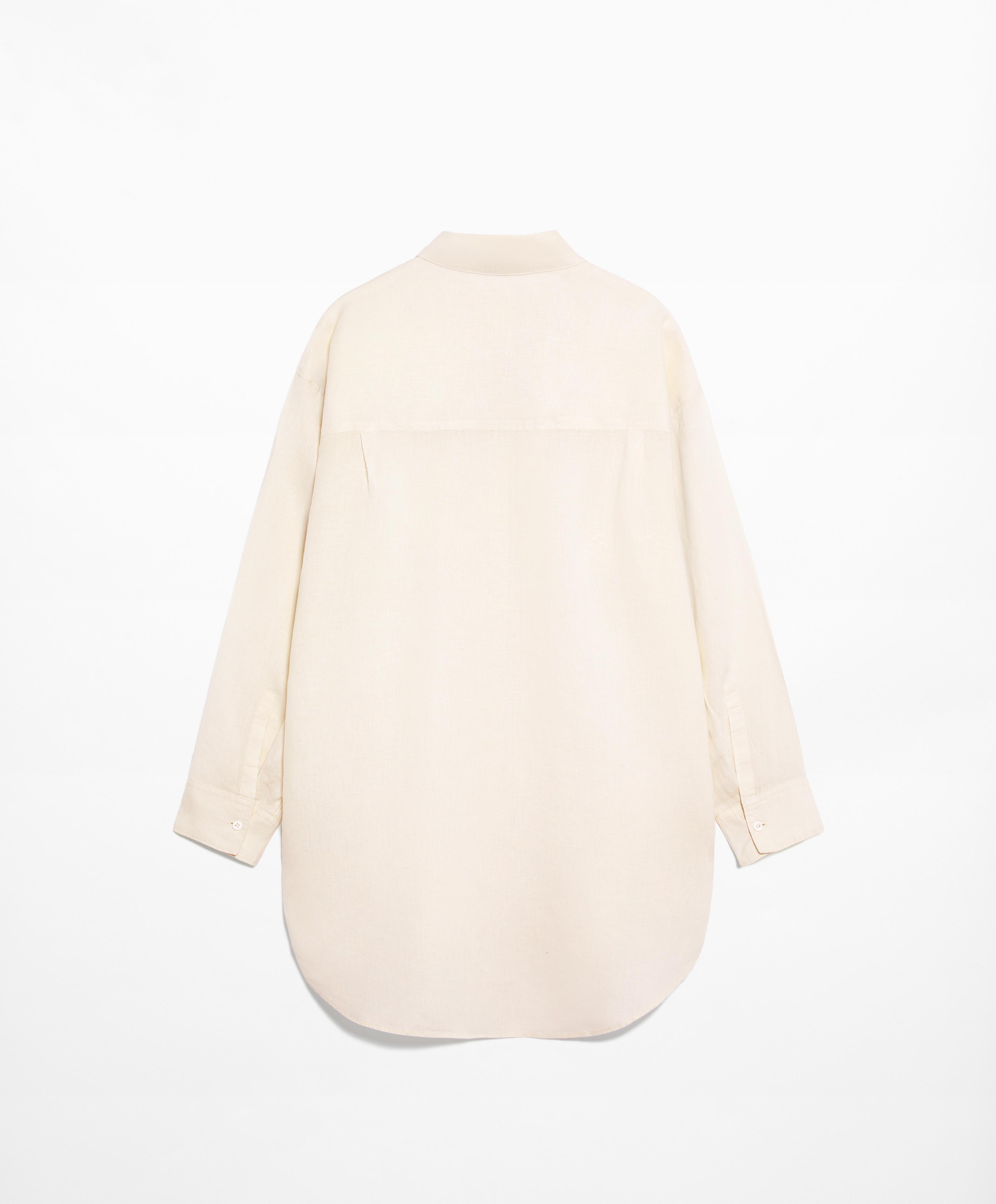 Chemise manches longues oversize 100 % lin