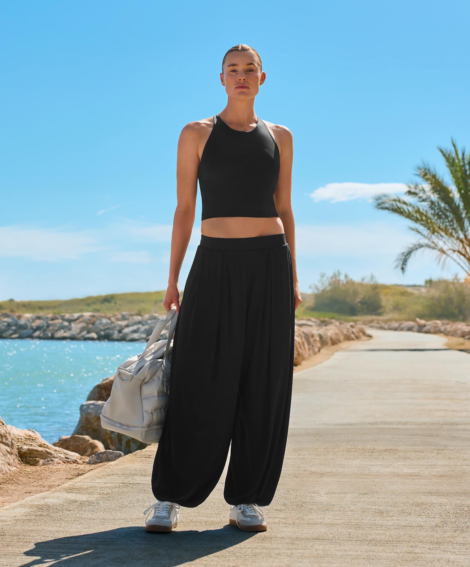 Floaty modal blend puffed trousers