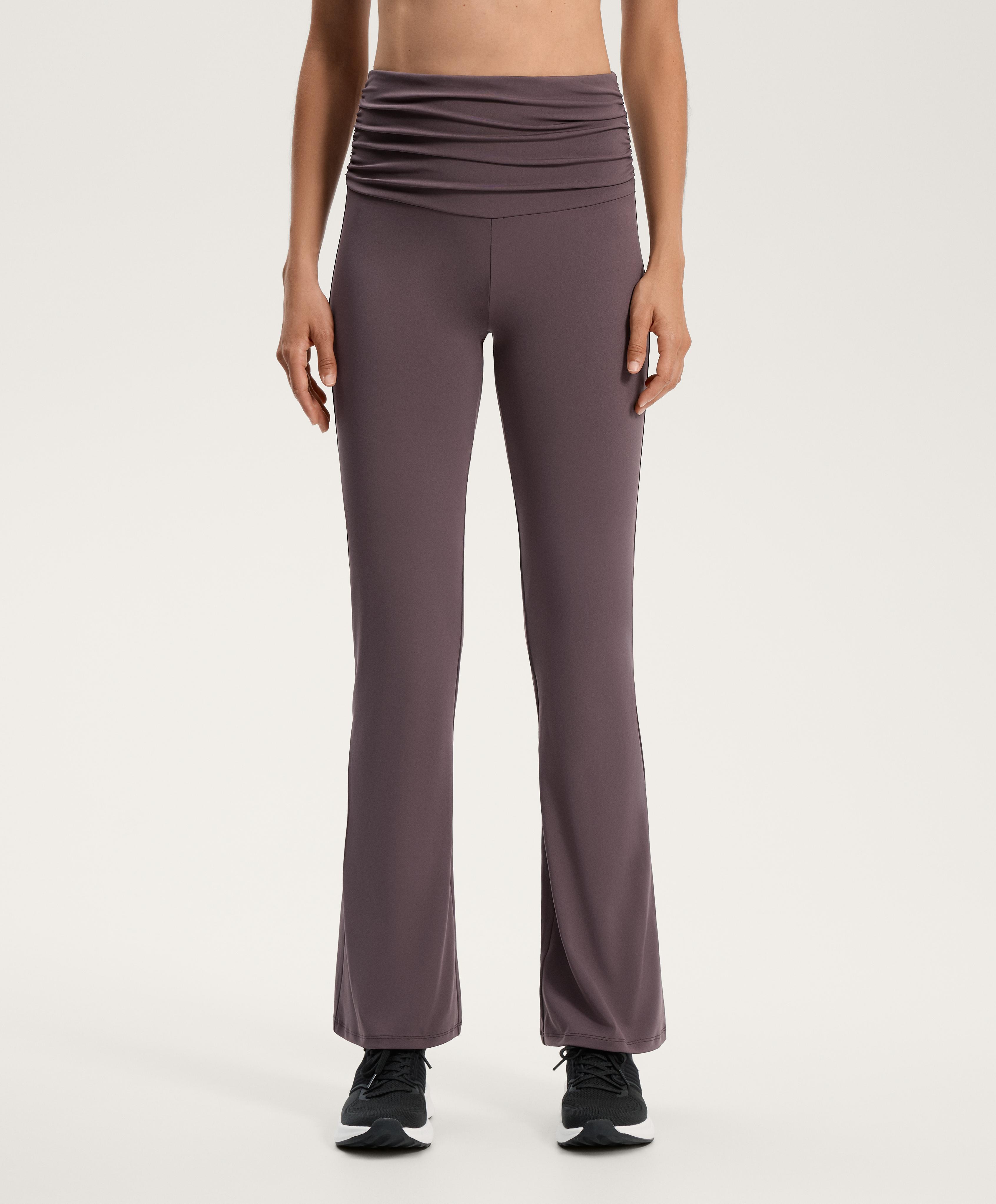 High rise Comfortlux flare trousers with gathered waist High rise Comfortlux flare trousers with gathered waist