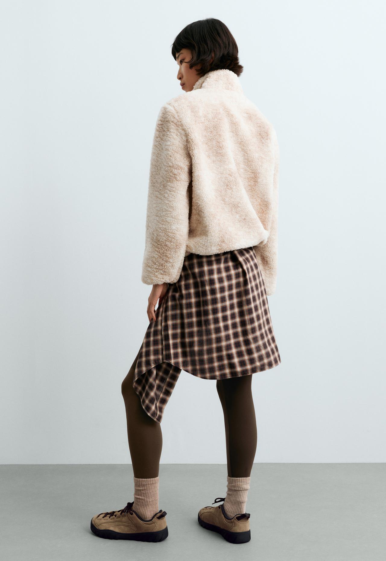 Tie-dye faux-shearling jacket — CREAM