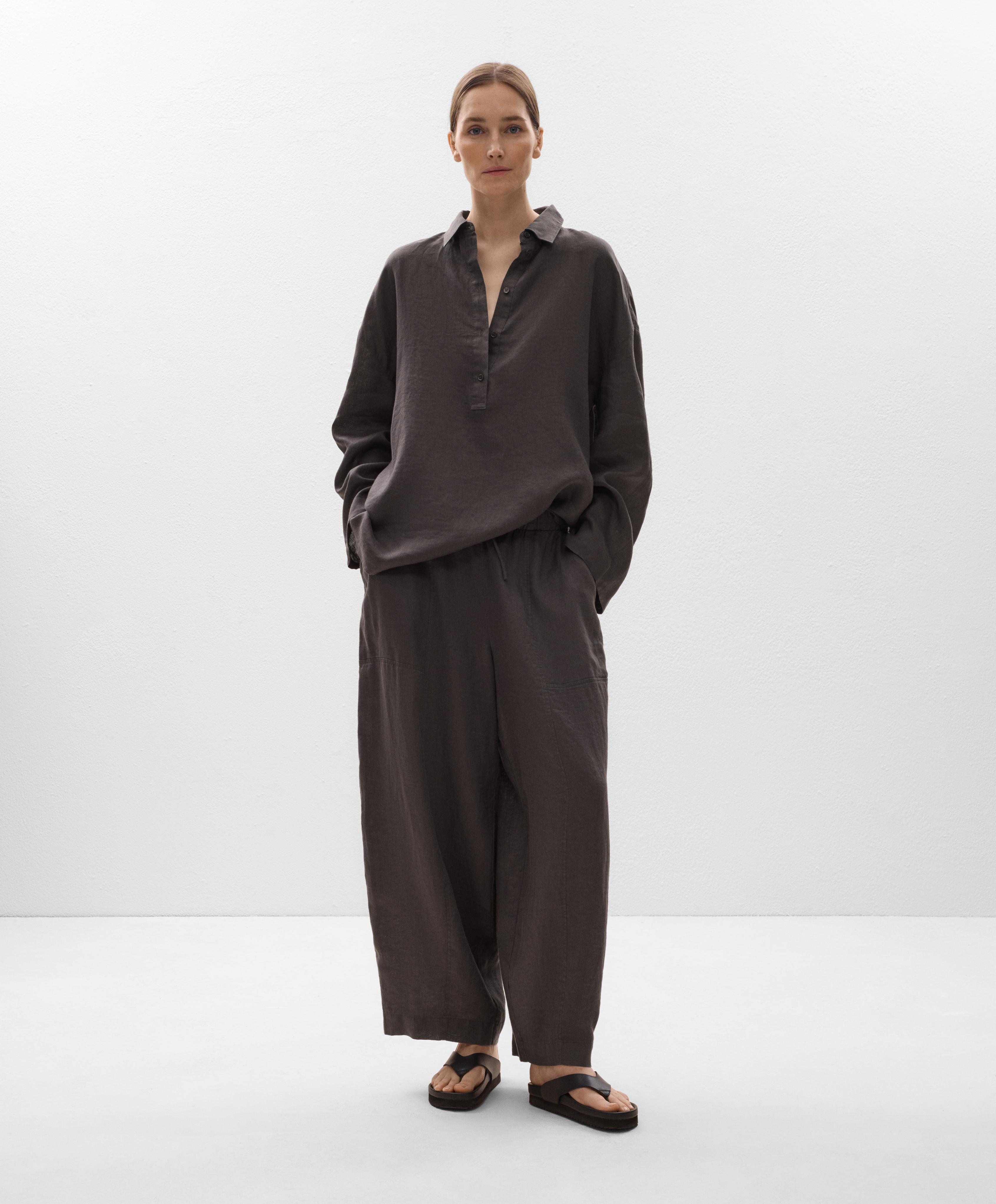 Oversize shirt in 100% linen