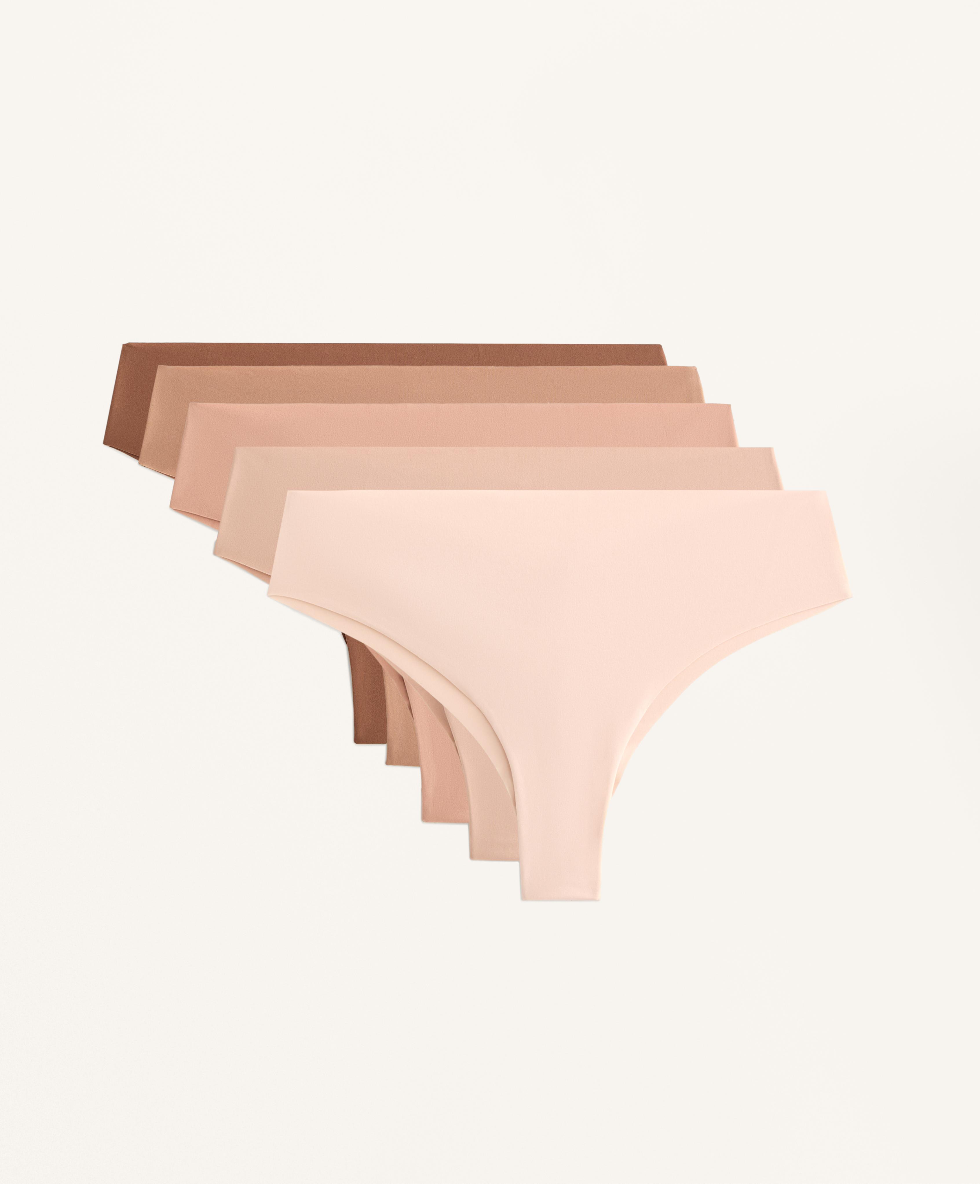 5 pack seamless polyamide blend invisible Brazilian briefs 5 pack seamless polyamide blend invisible Brazilian briefs