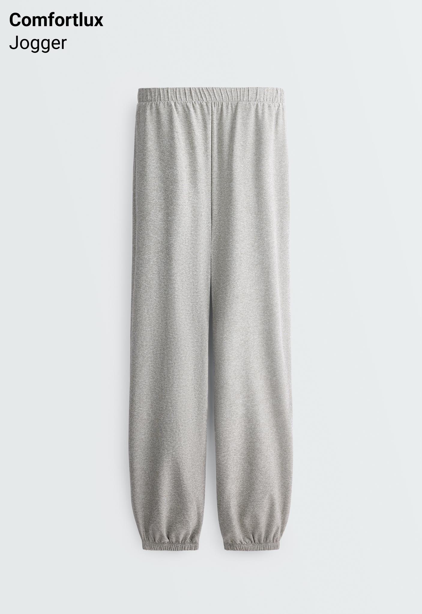 Comfortlux heathered joggers — GREY MELANGE