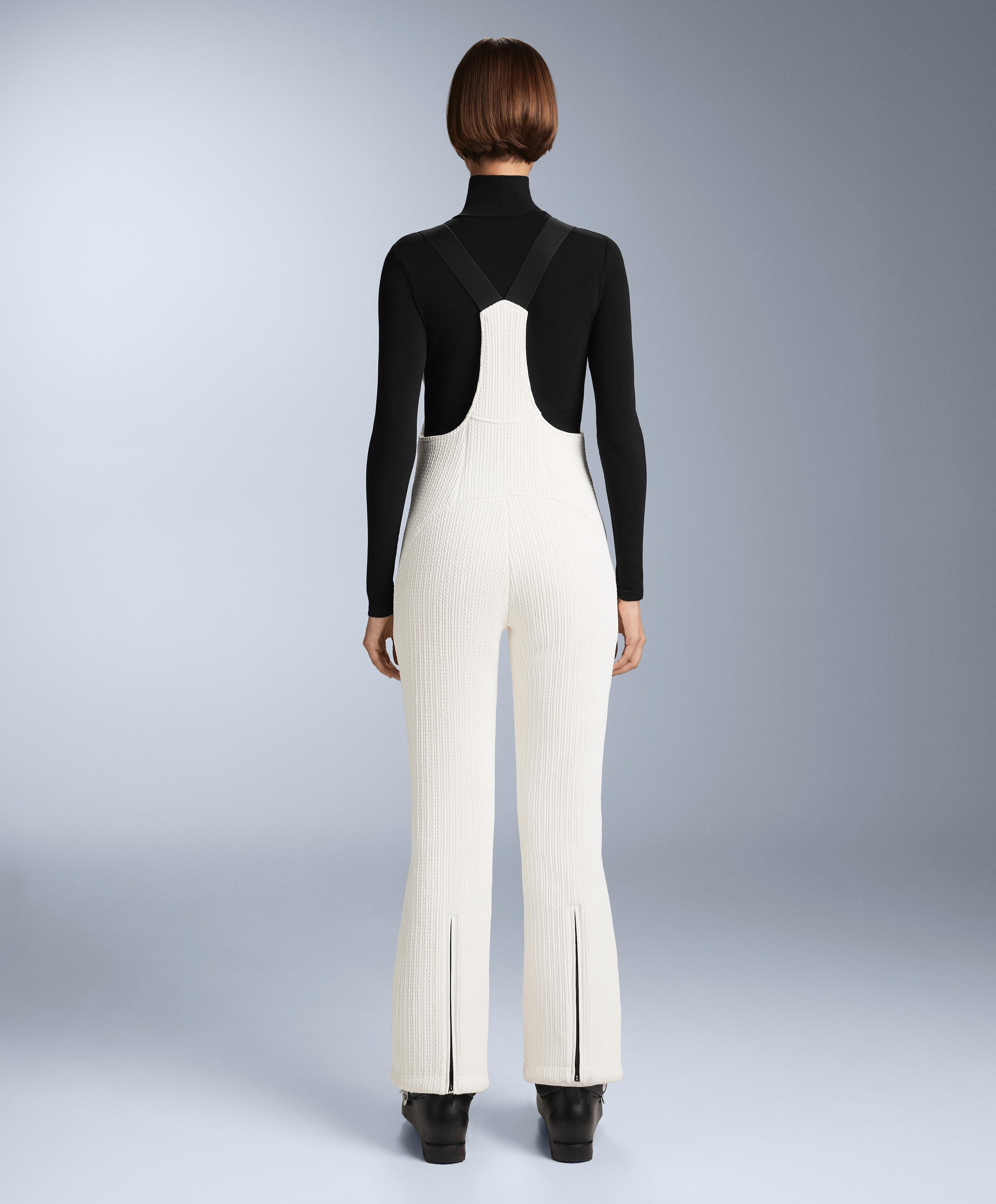 Water-resistant SKI flare dungarees — WHITE 