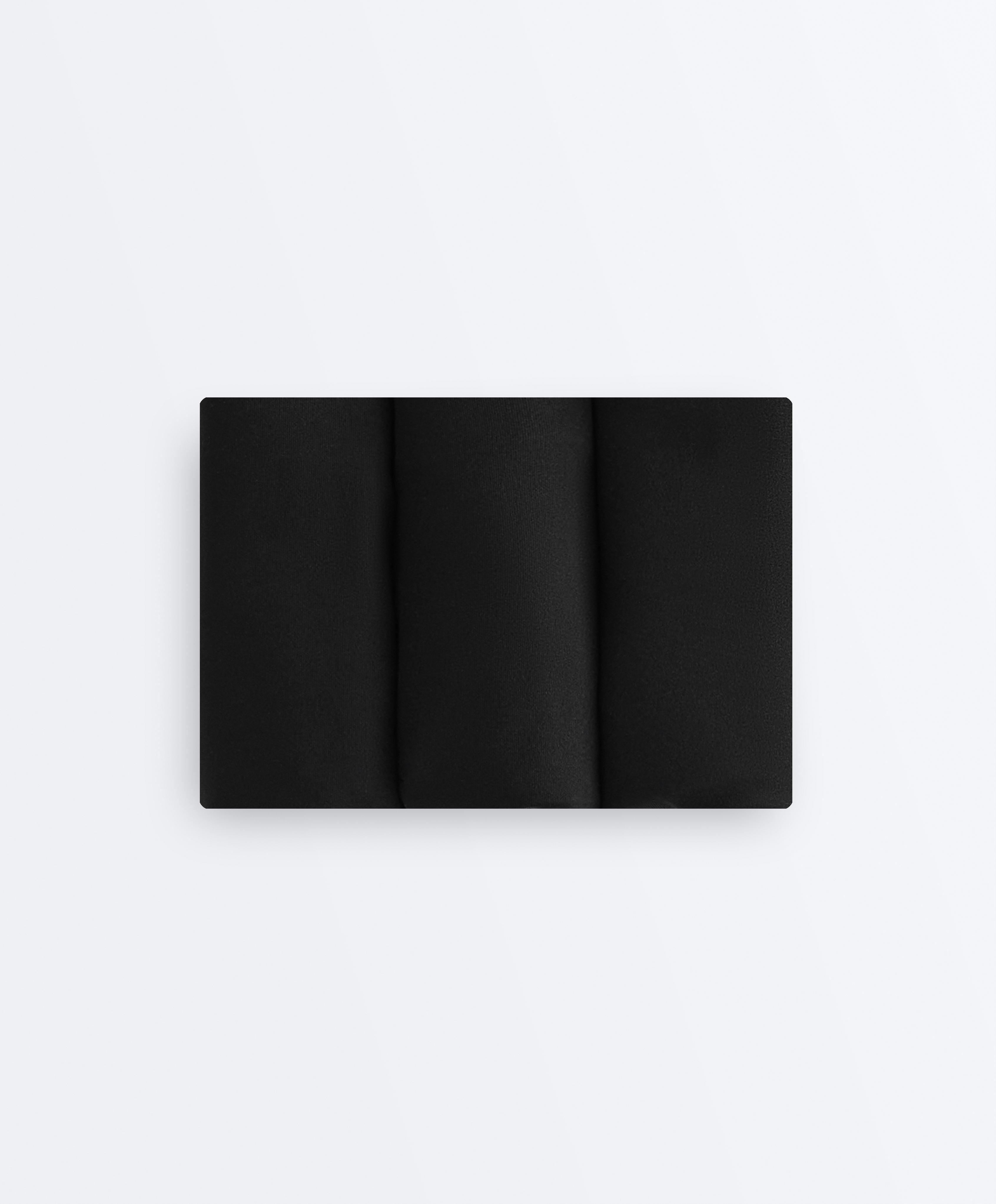 3 polyamide blend invisible thongs — BLACK