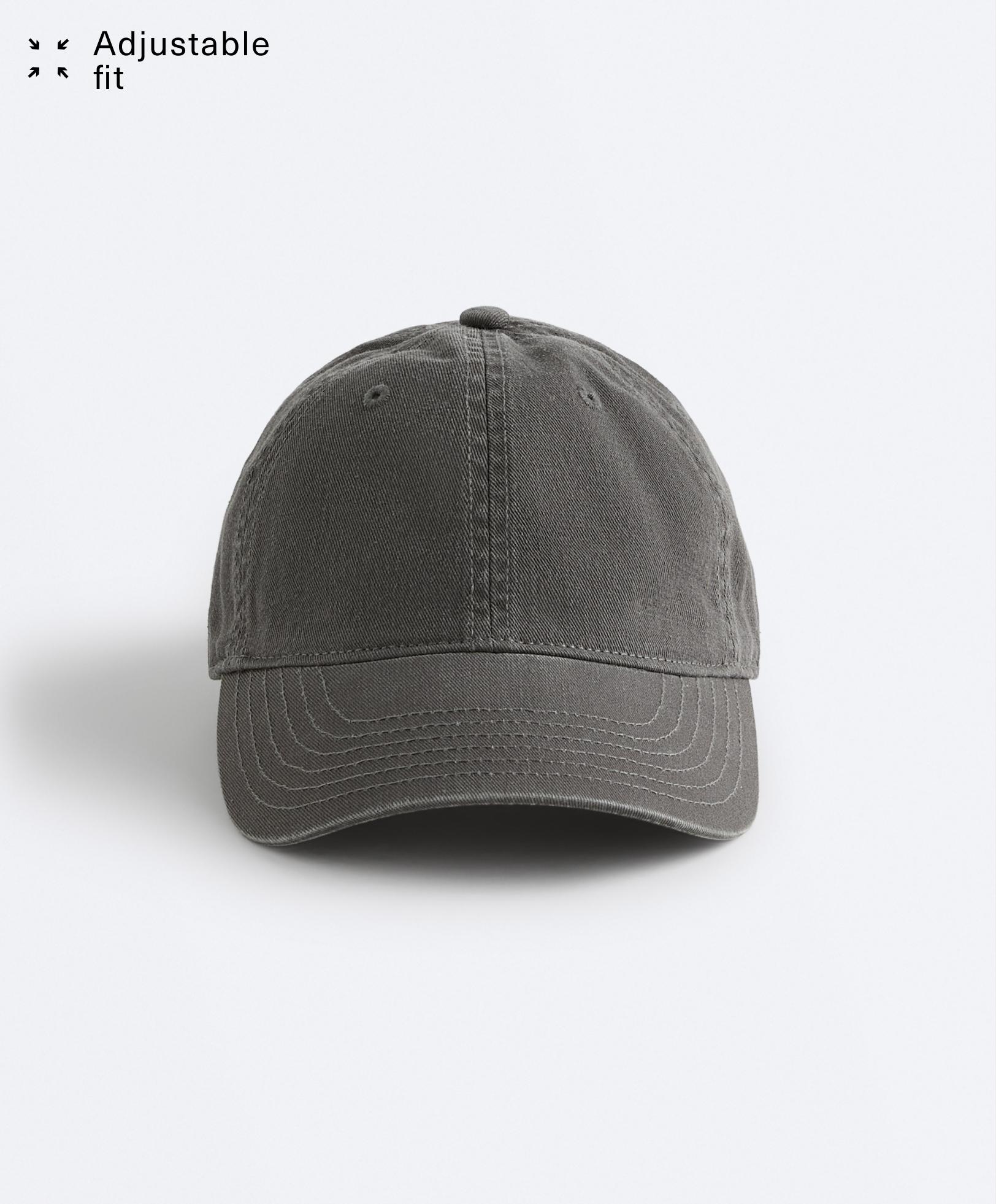 Washed-effect 100% cotton cap — GUNPOWDER