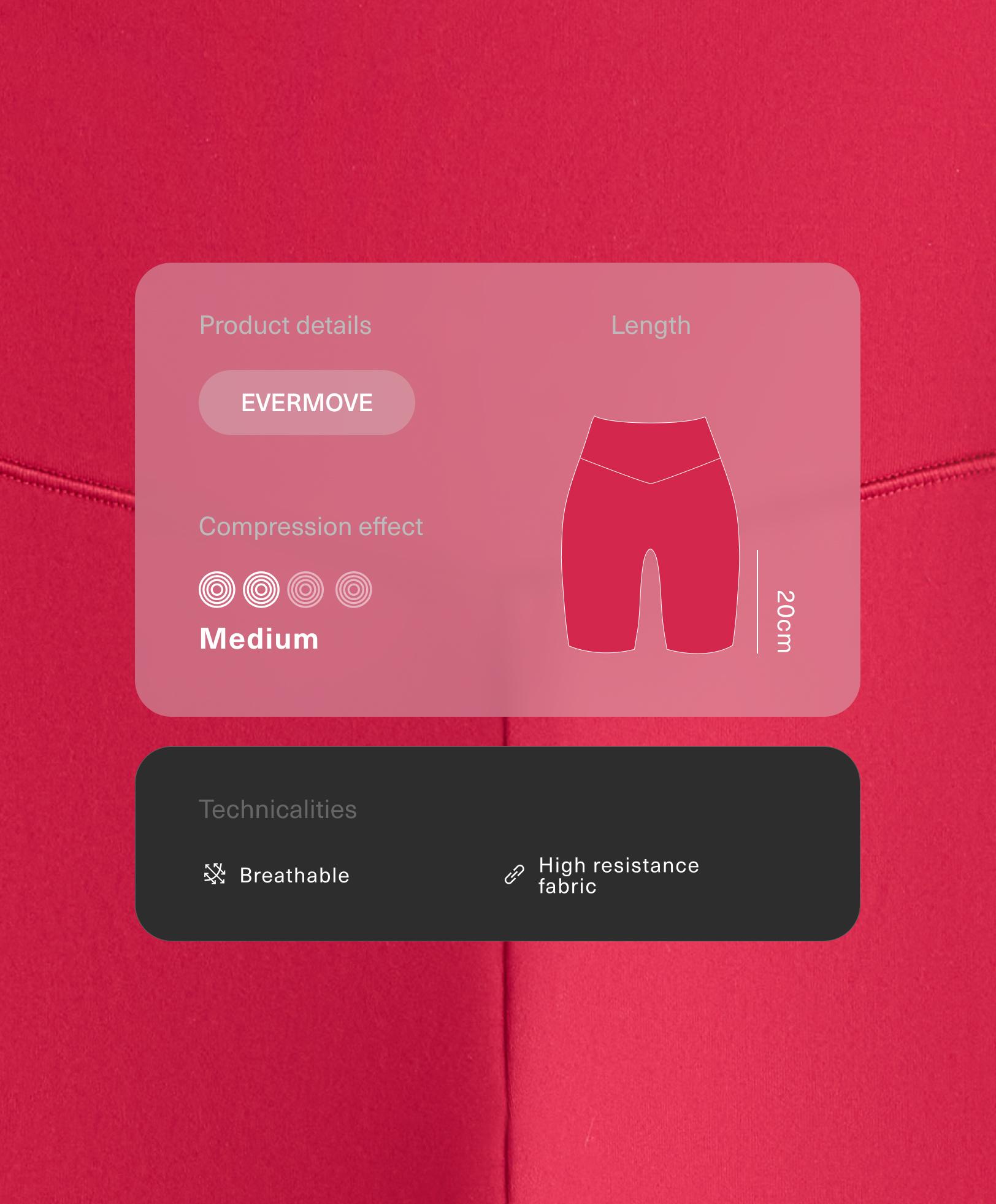 20 cm high rise Evermove riteņbraucēju legingi