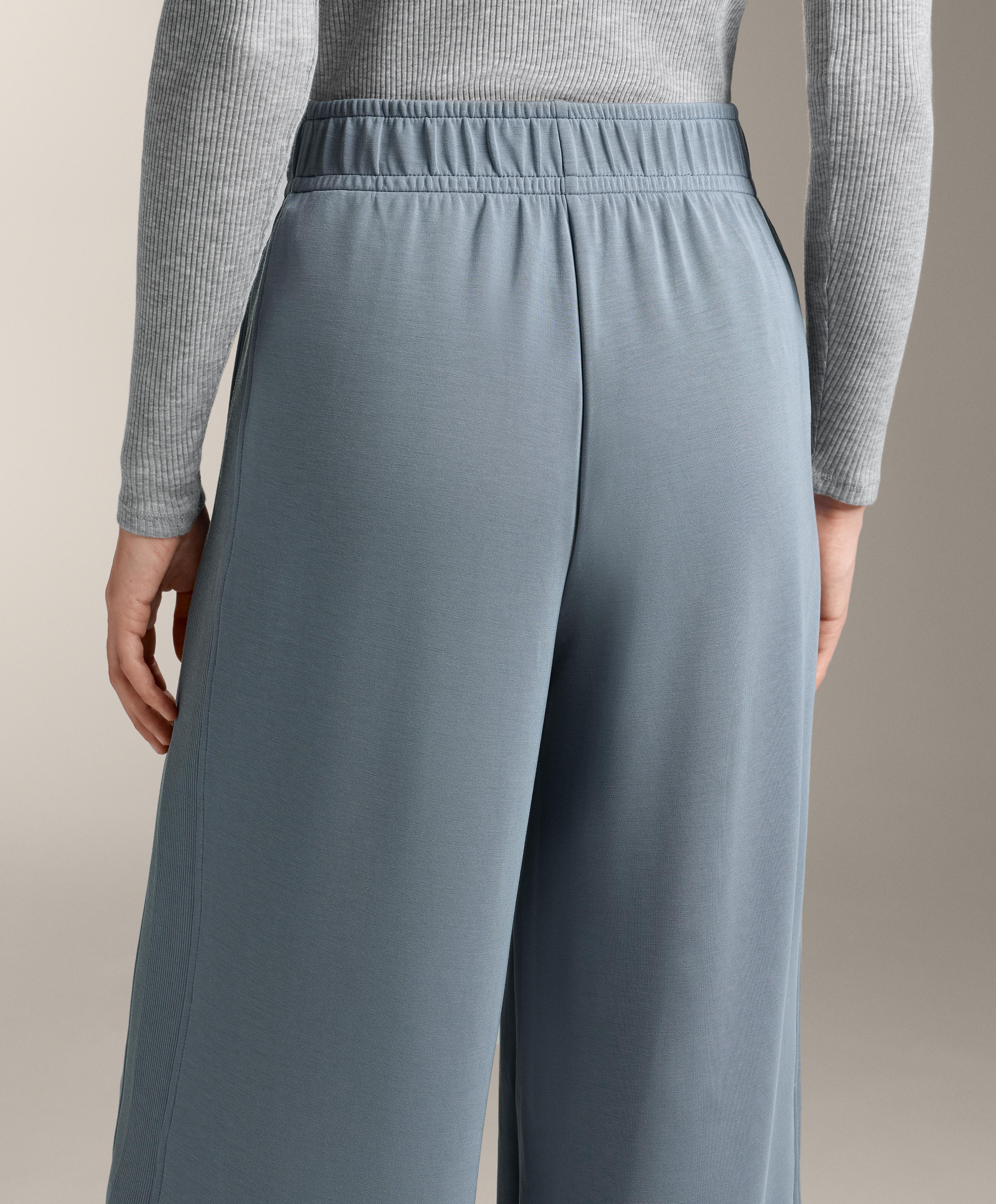 Pantalón recto rib lateral con modal tacto suave - Rebajas