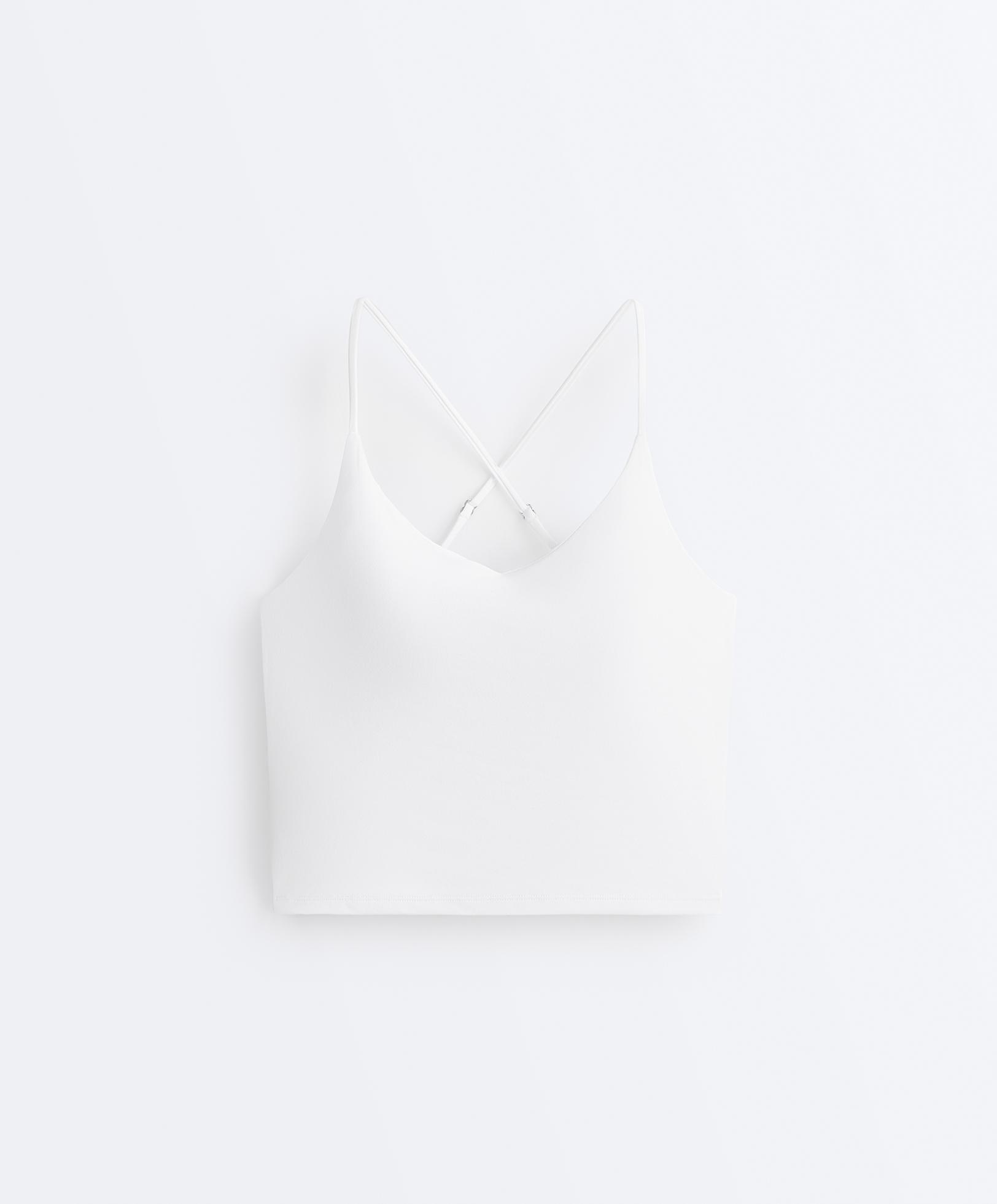 Comfortlux tank top with adjustable straps — WHITE