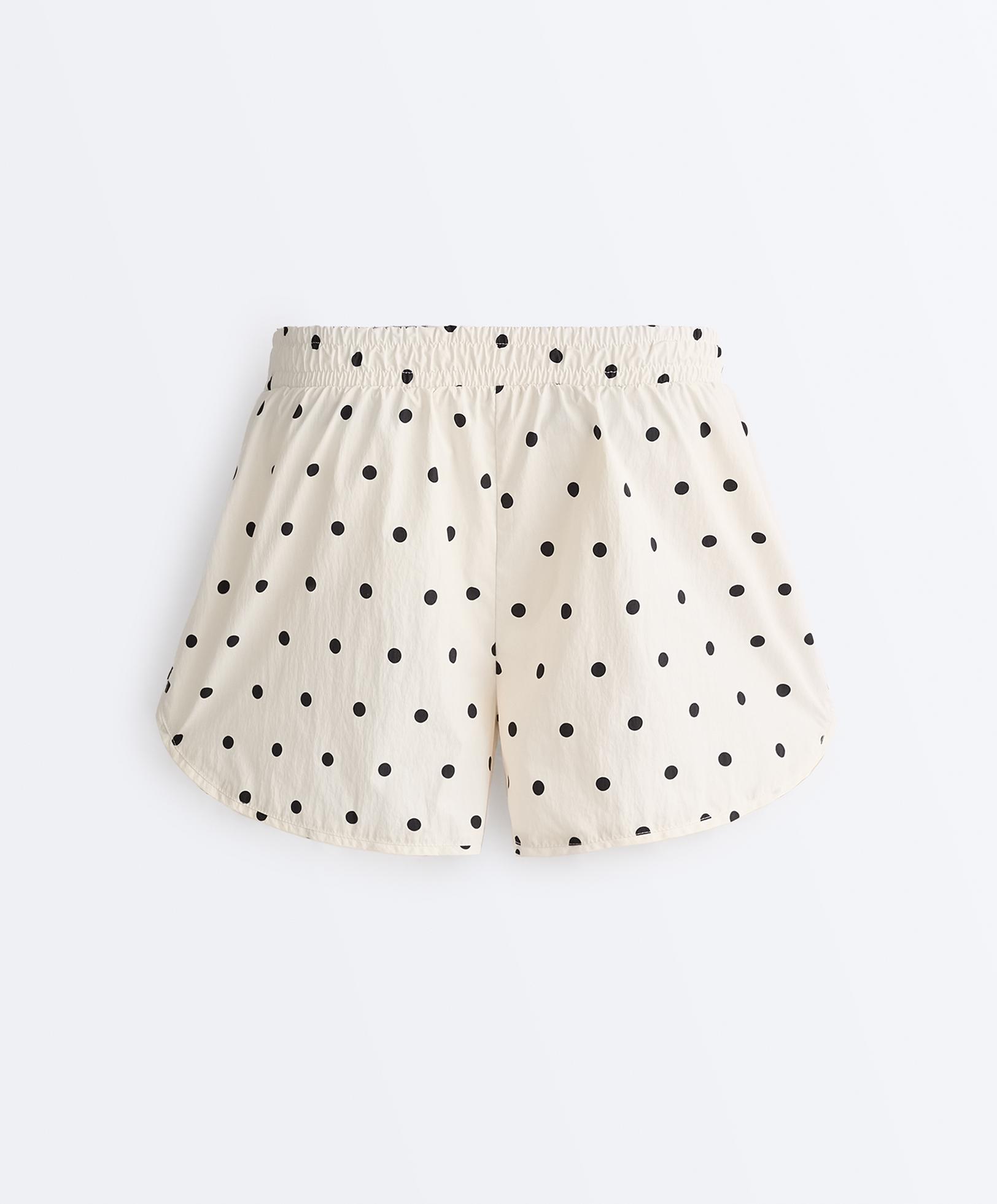 Technical polka dot shorts — PALE ECRU