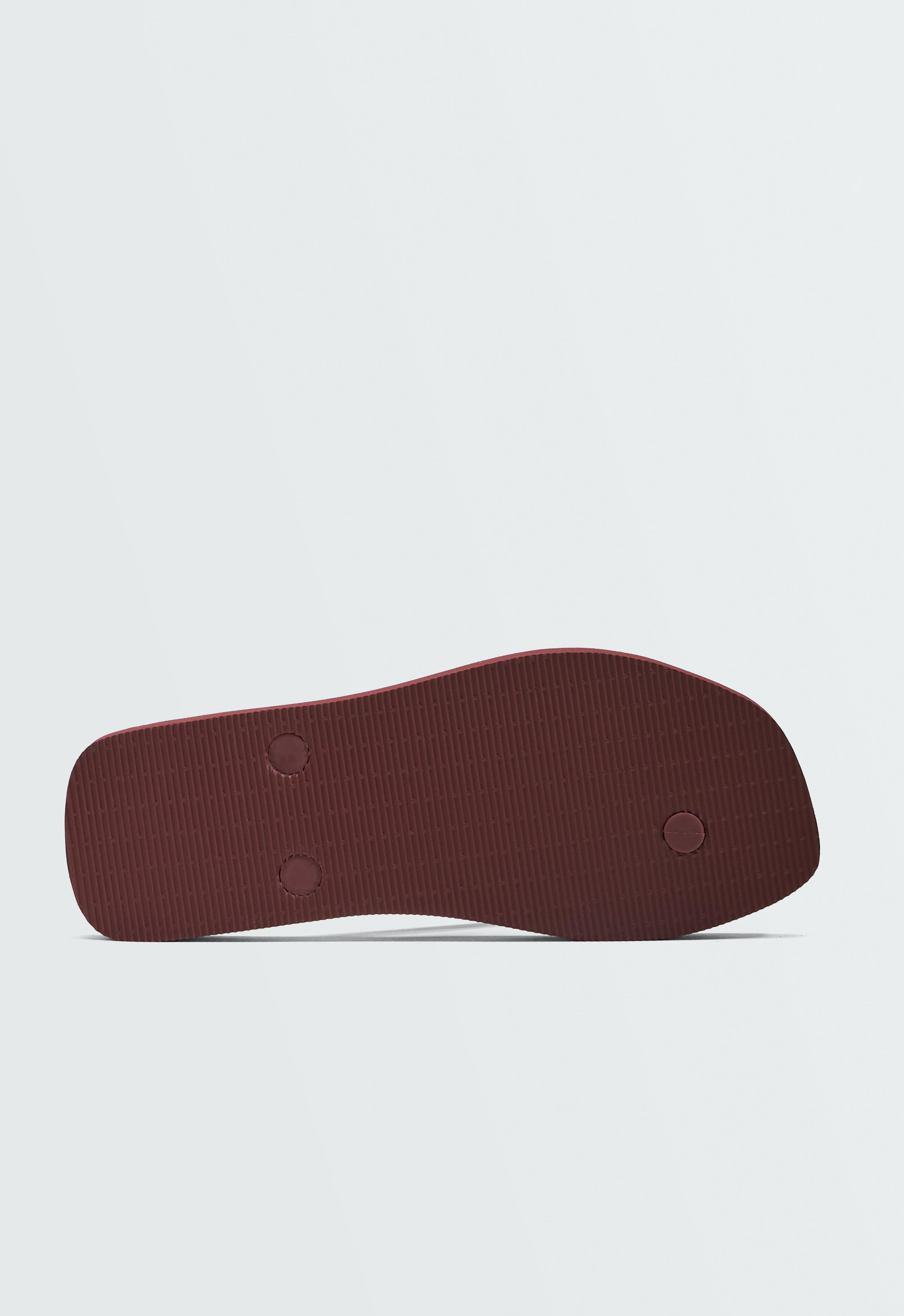 Embossed beach sandals — TERRACOTTA