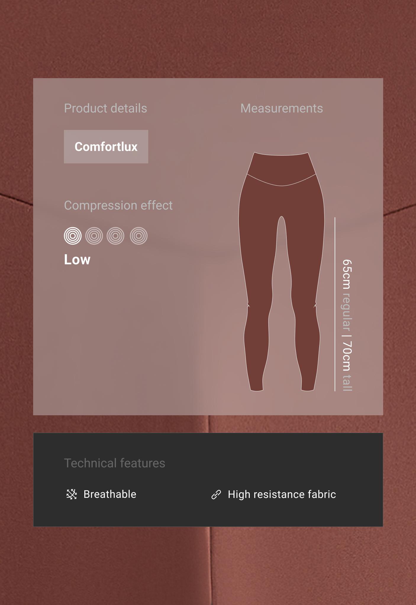 Comfortlux high-waisted ankle-length leggings — TERRACOTTA