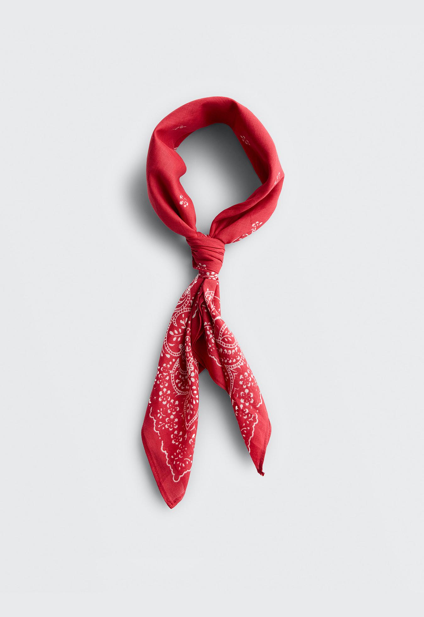 Printed 100% cotton bandana — RED
