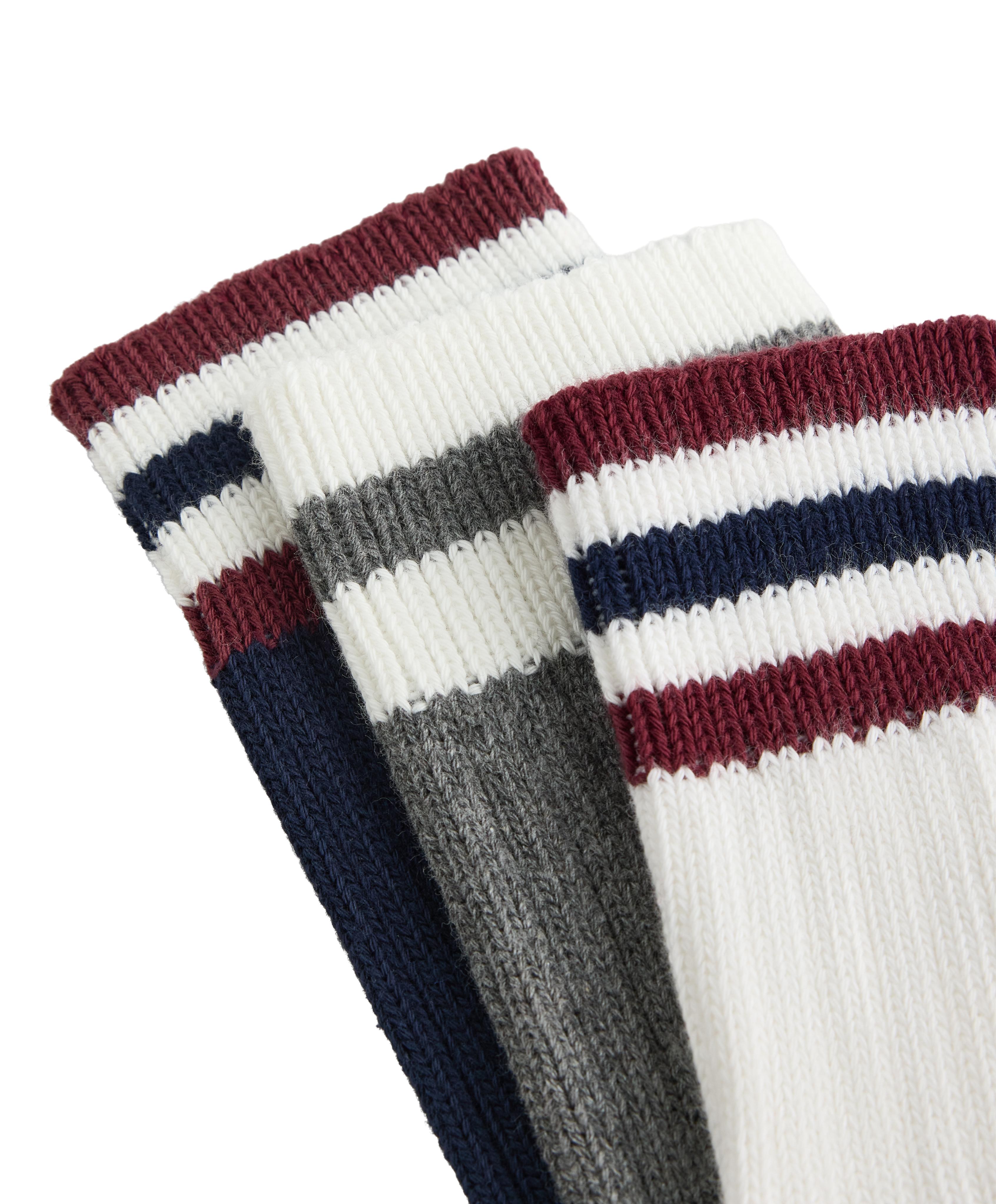 3 pairs of cotton blend classic socks — NAVY BLUE