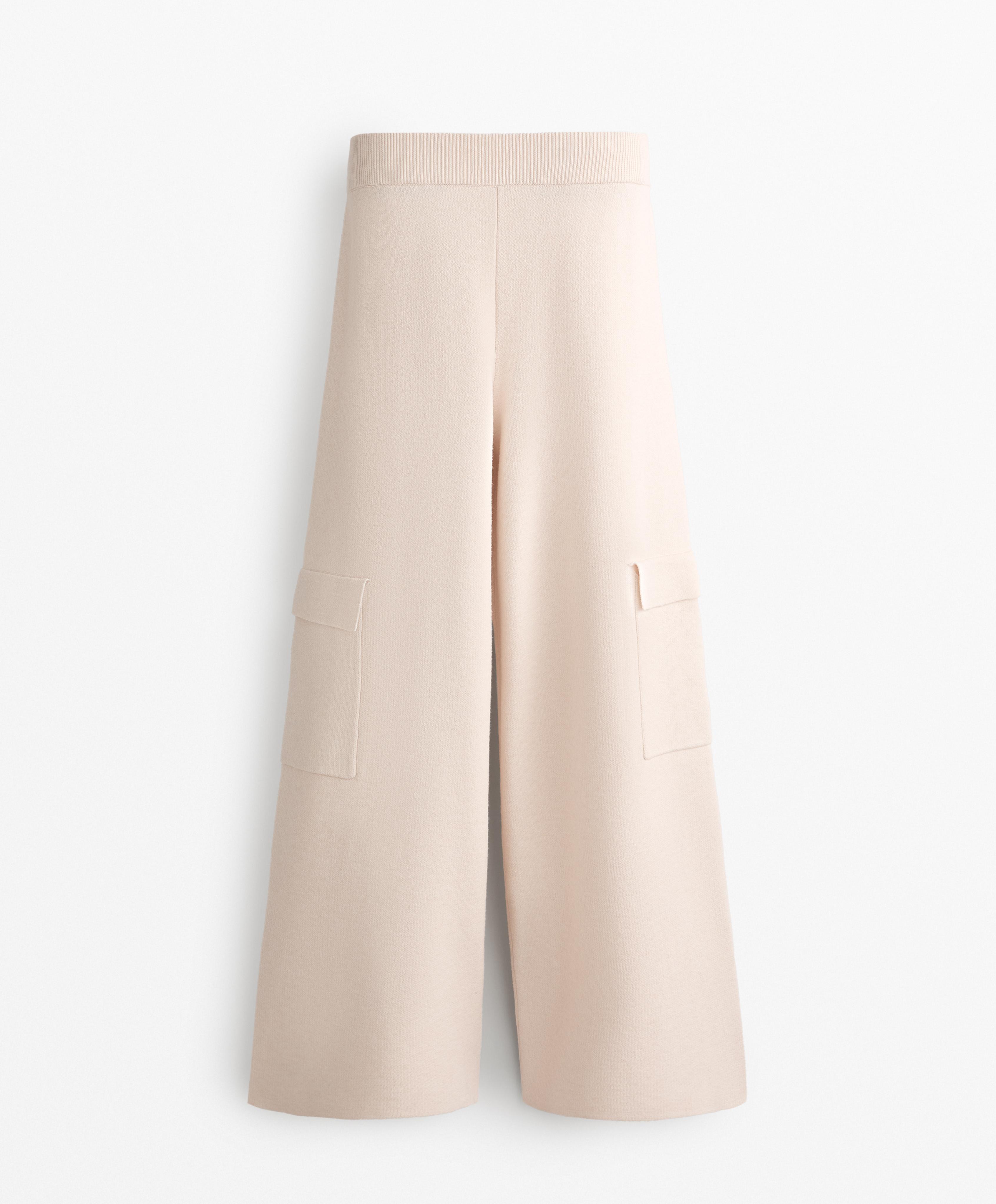 Knit cargo trousers