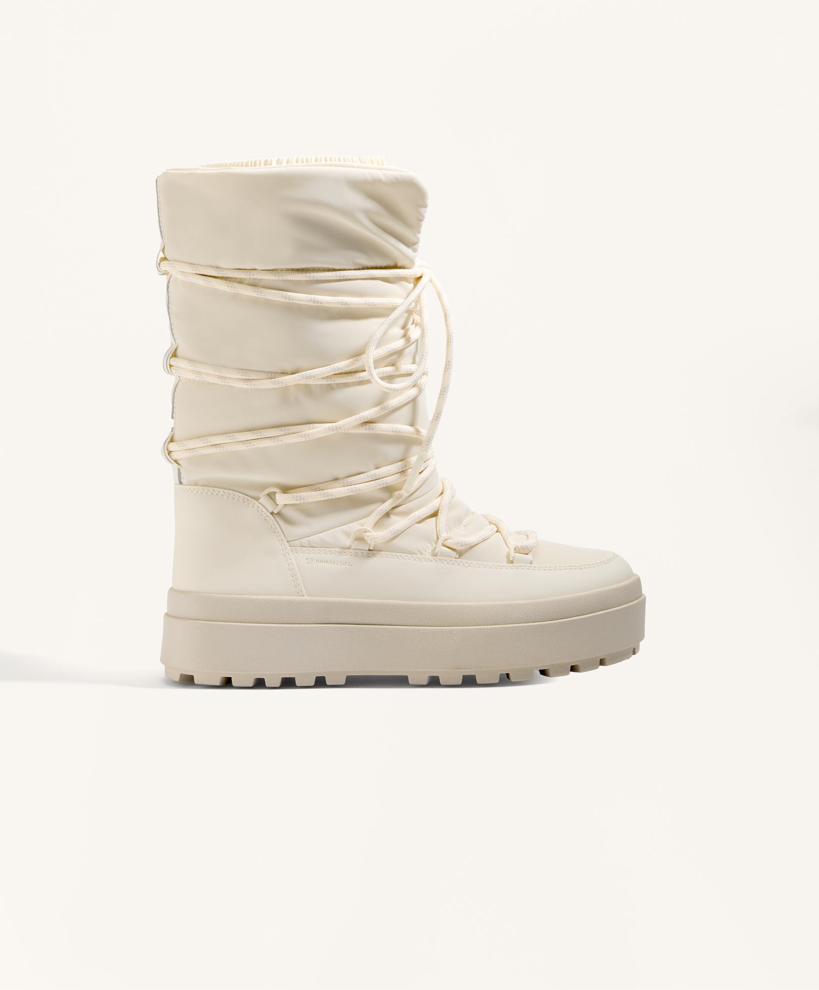 Μπότα après-ski νάιλον με κορδόνια