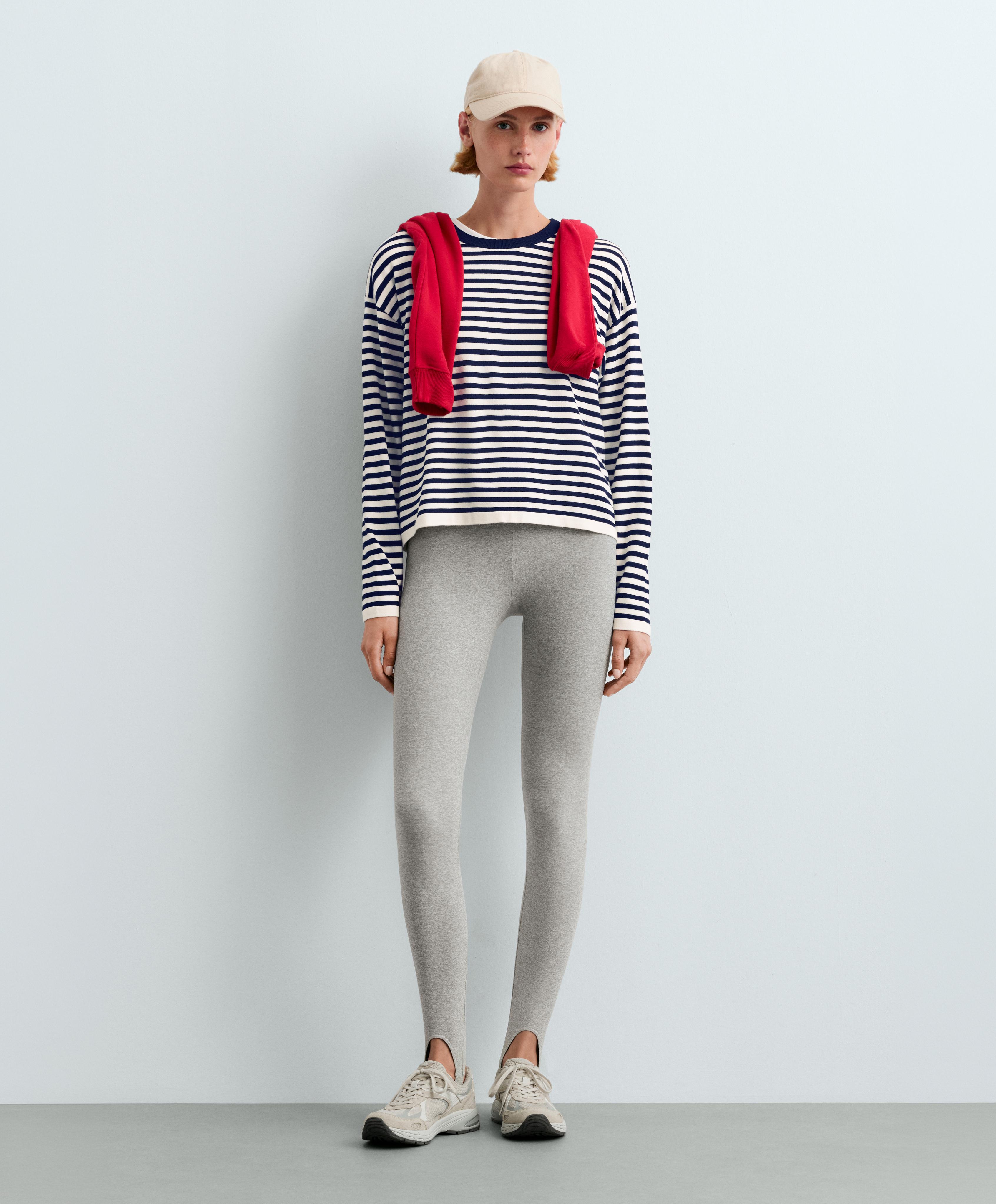 Fine knit striped jumper — PALE ECRU