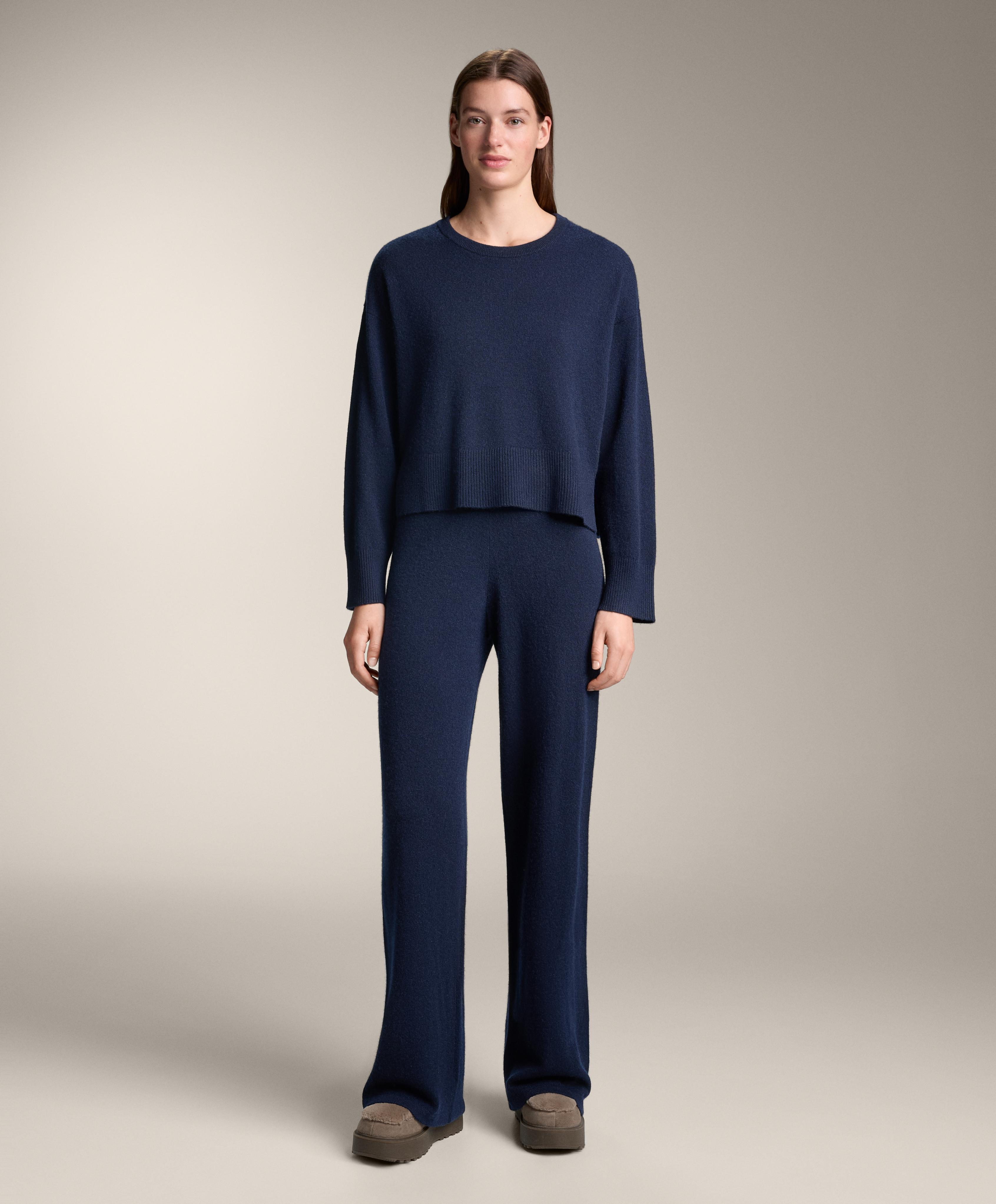 Jersey cuello redondo punto 100% cashmere - Rebajas