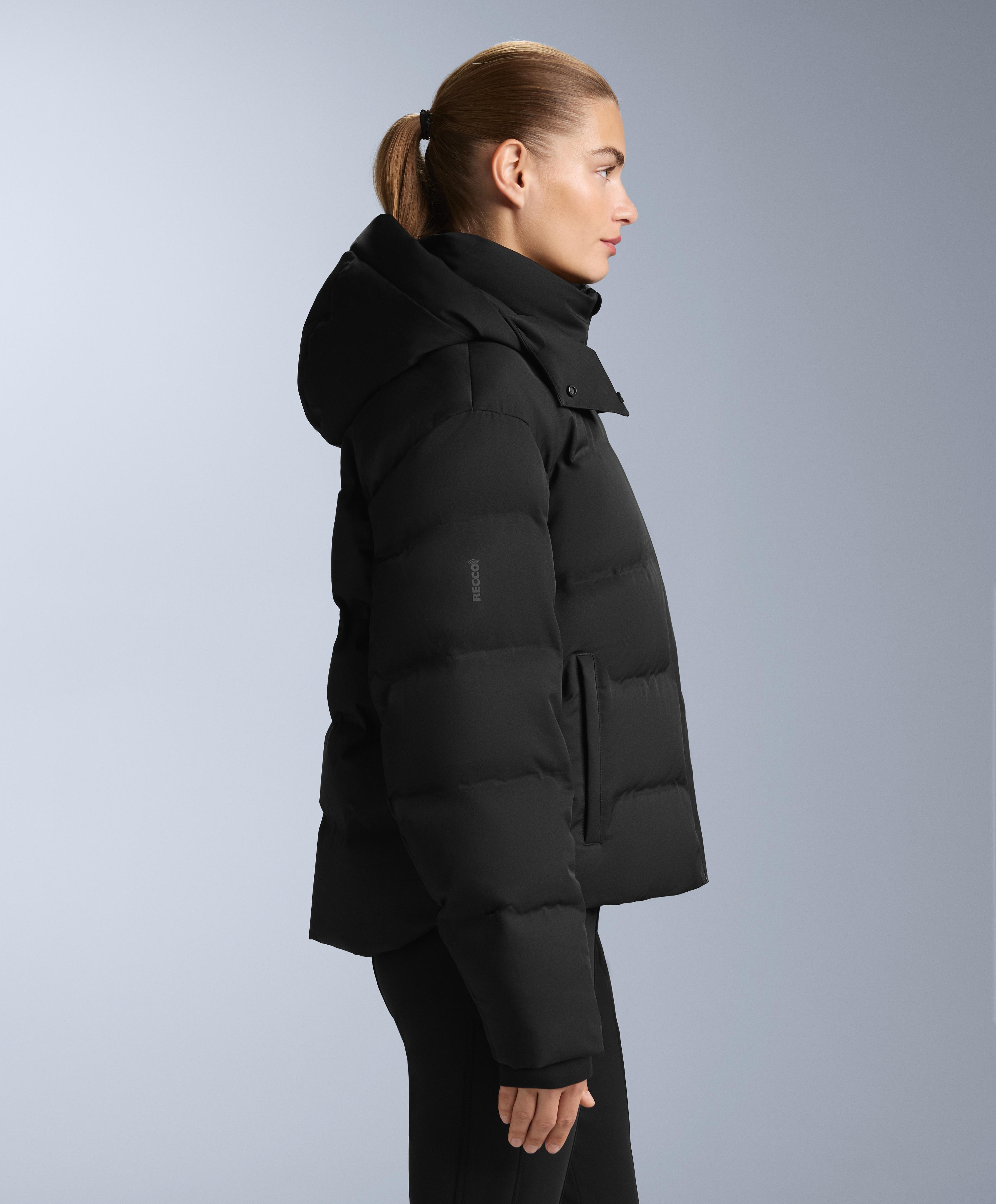 MINARDI PIUME SKI water-resistant 80% down and 20% feather jacket — BLACK