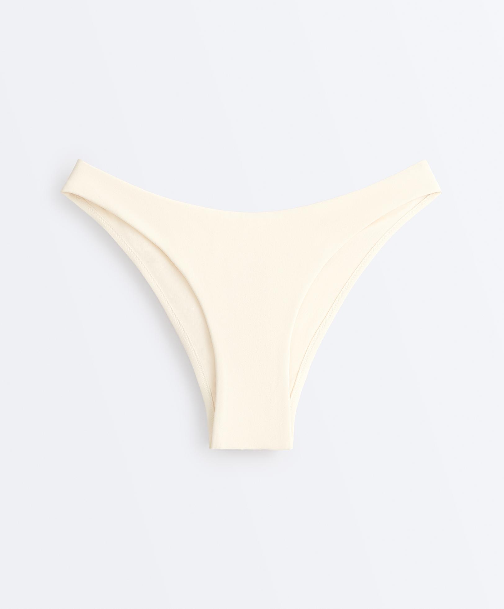 U-cut medium-coverage bikini briefs — ECRU