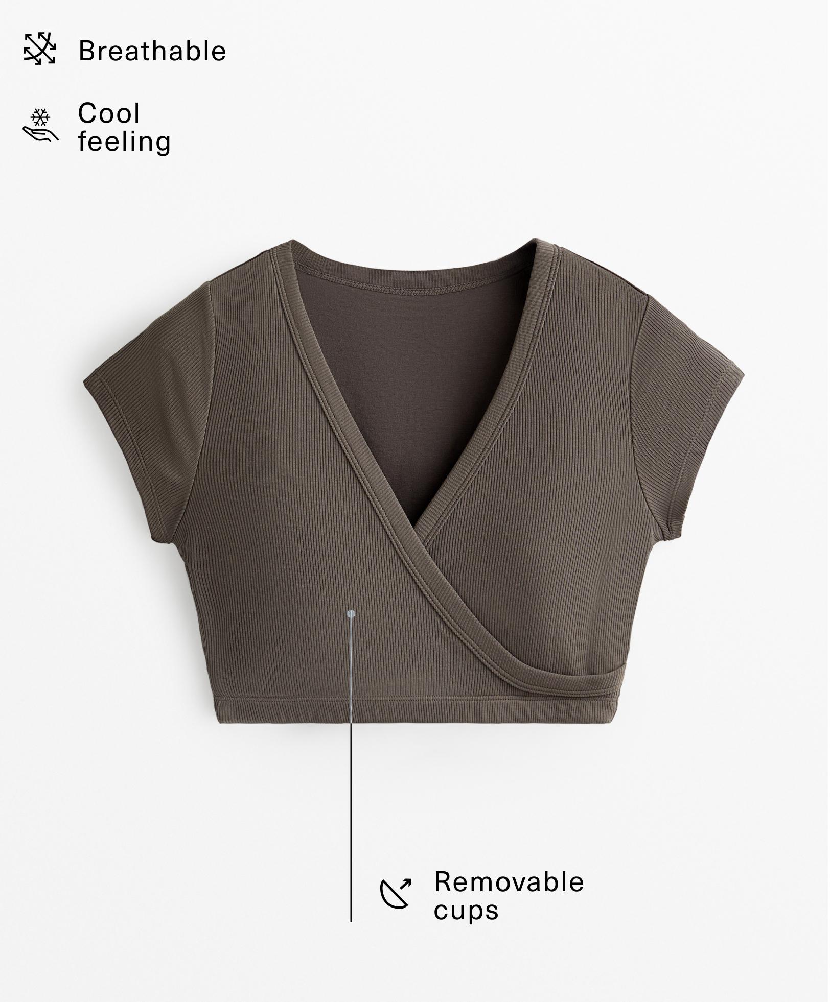 Rib modal blend crossover tank top