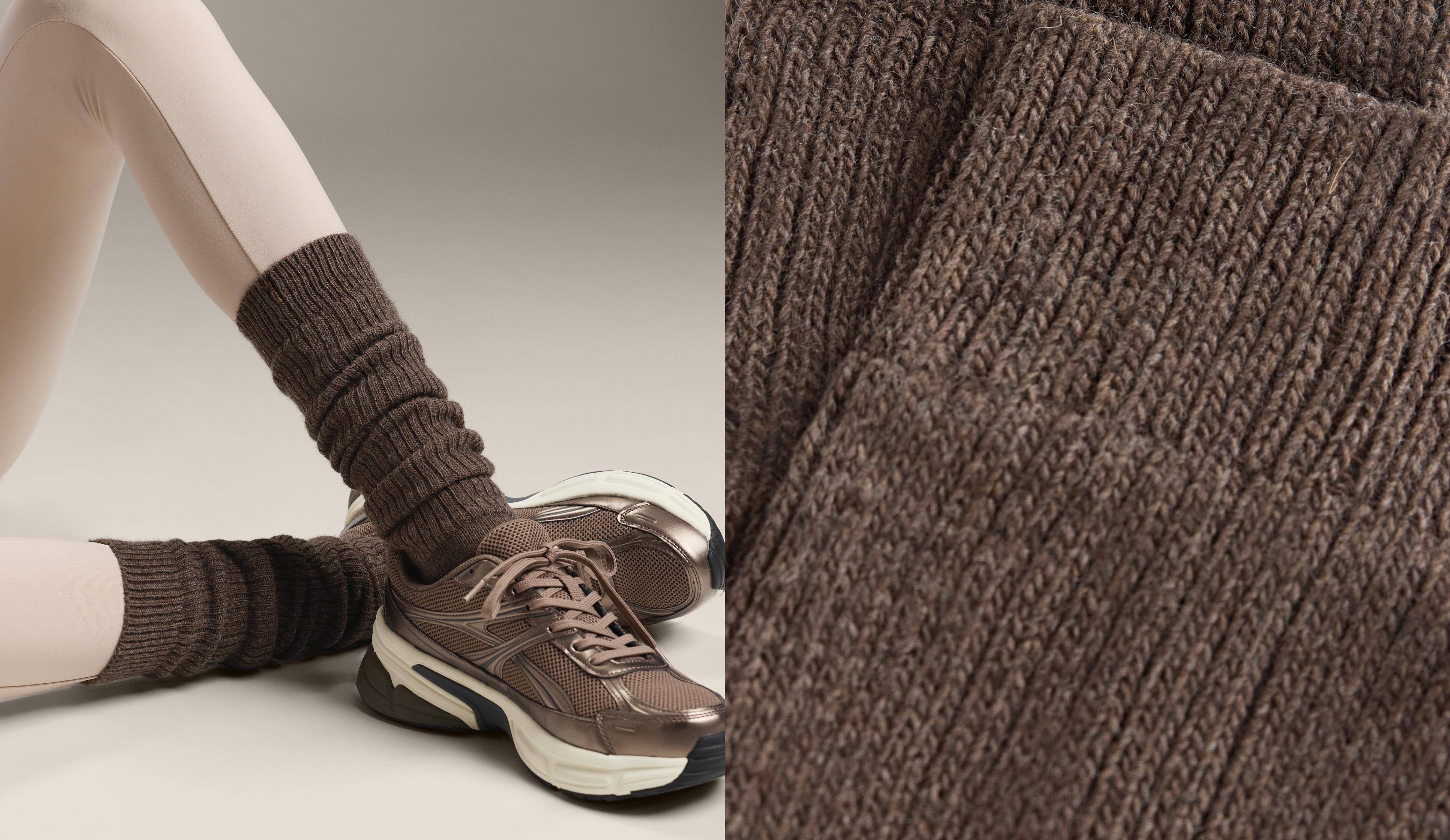 Chaussettes montantes contenant 21 % de cashmere et 14 % de laine Chaussettes montantes contenant 21 % de cashmere et 14 % de laine