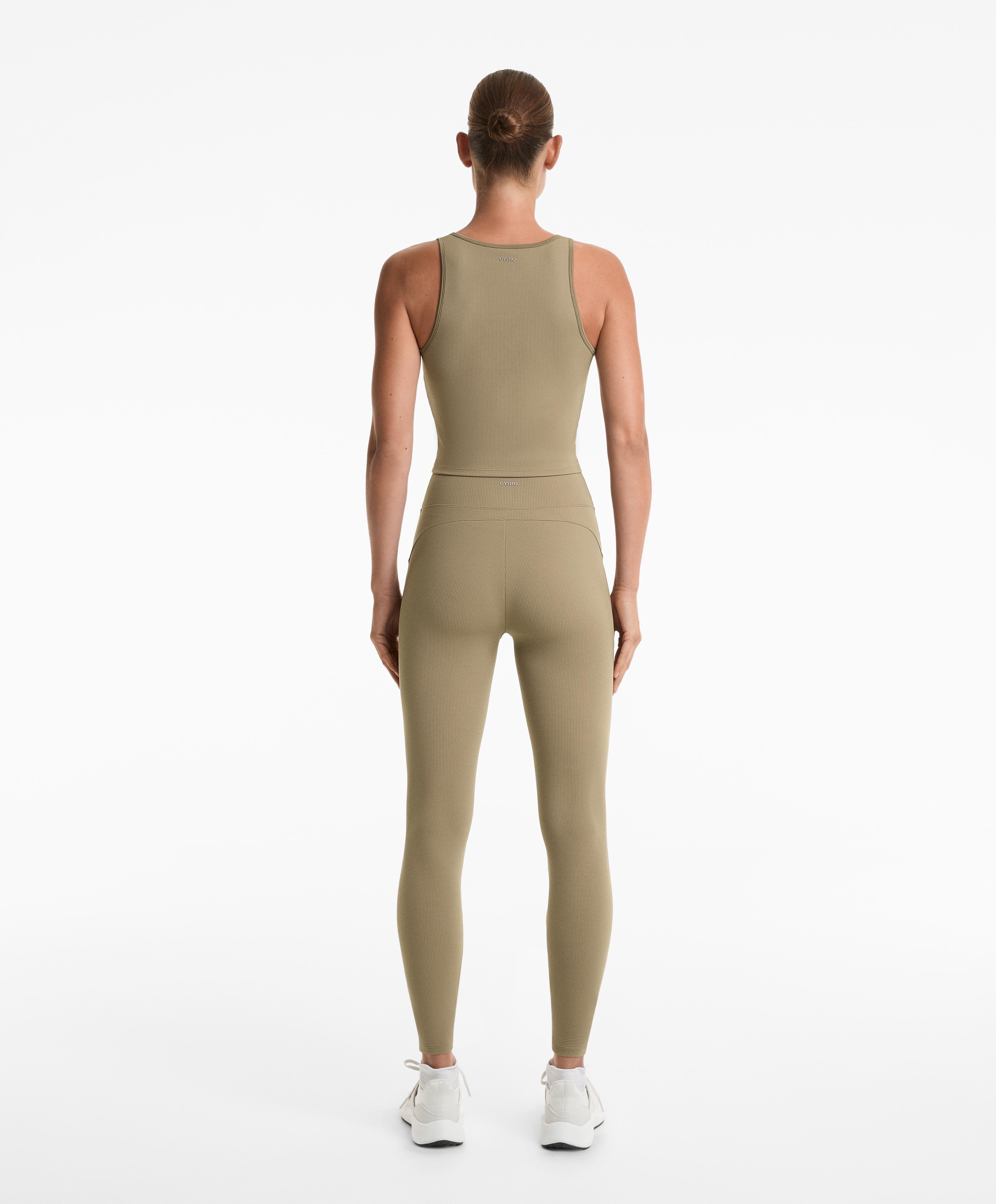 Total look high rise waffle verde - Saldos