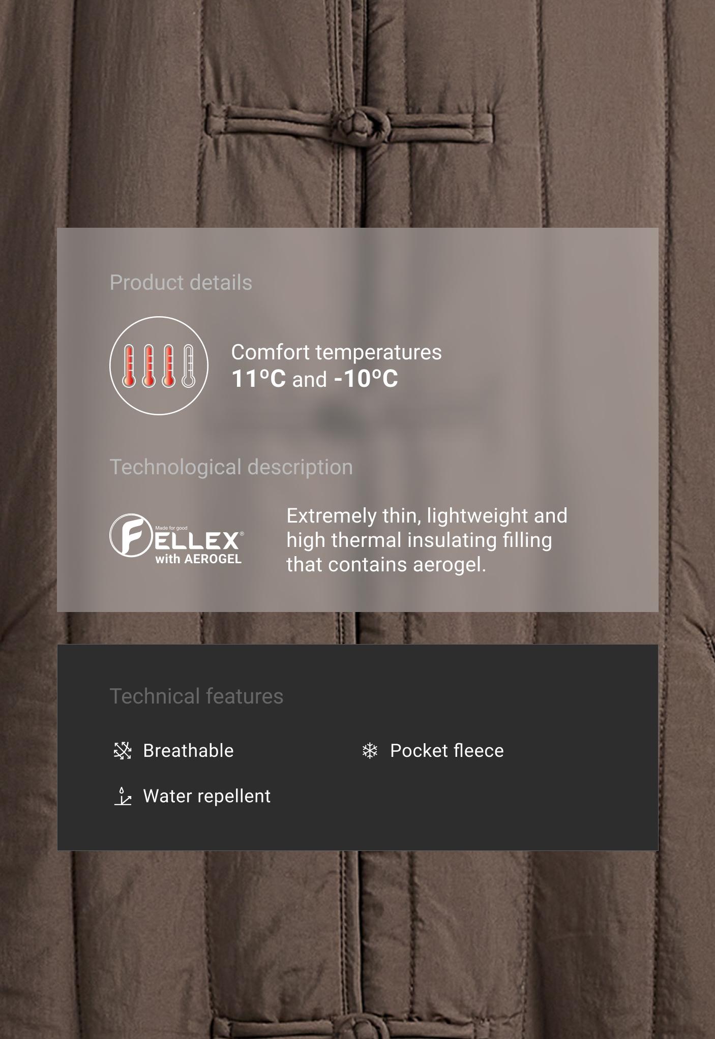 Veste courte matelassée boxy FELLEX® avec AEROGEL Veste courte matelassée boxy FELLEX® avec AEROGEL